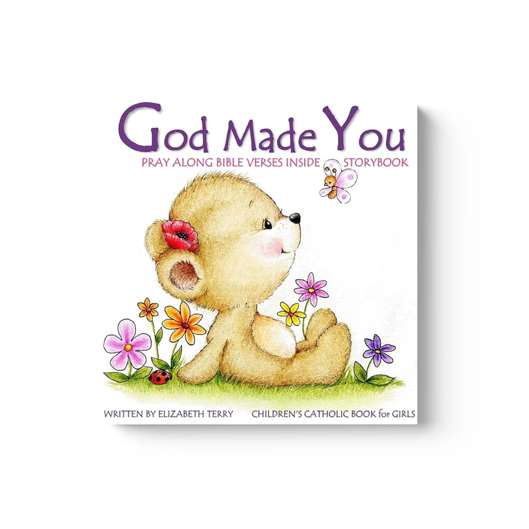 Children's Catholic Book for Girls: God Made You: Watercolor Illustrated Bible Verses Catholic Books for Kids in All Departments Catholic Books in boo