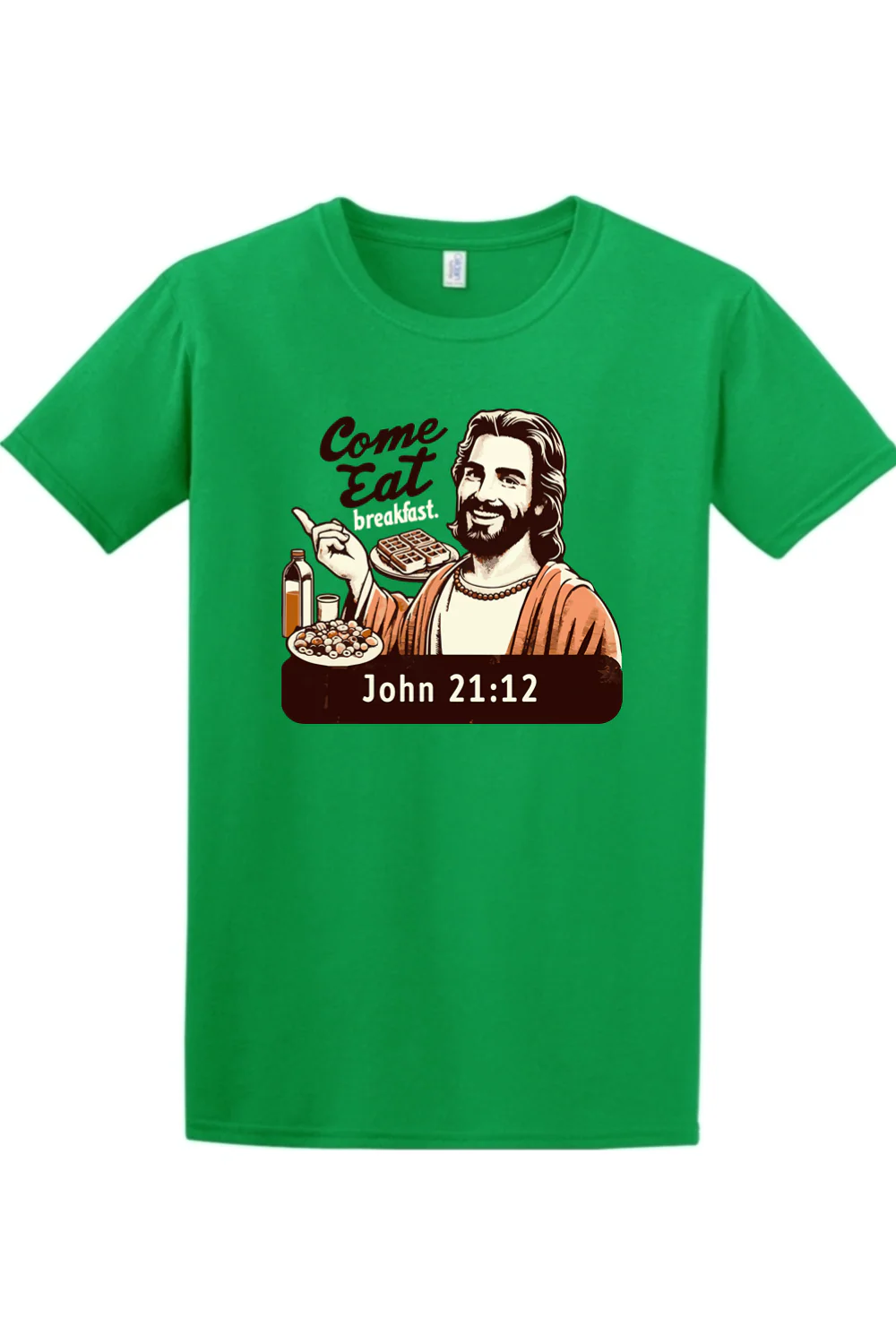 Come Eat Breakfast - John 21:12 Adult T-shirt - Image 4