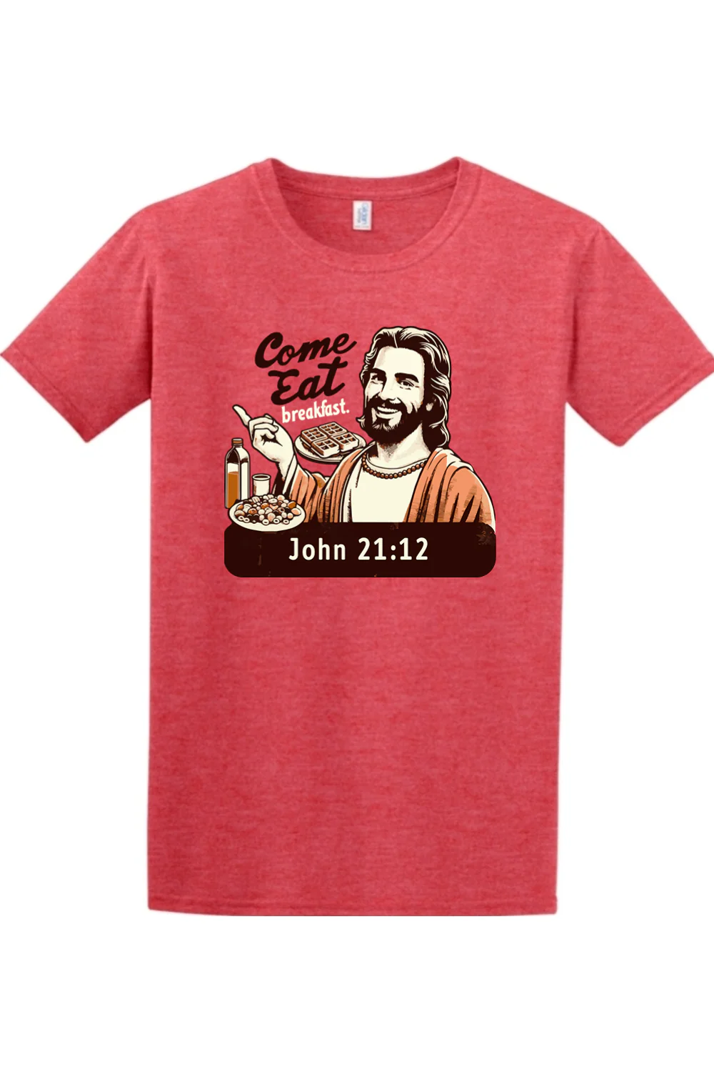 Come Eat Breakfast - John 21:12 Adult T-shirt - Image 5