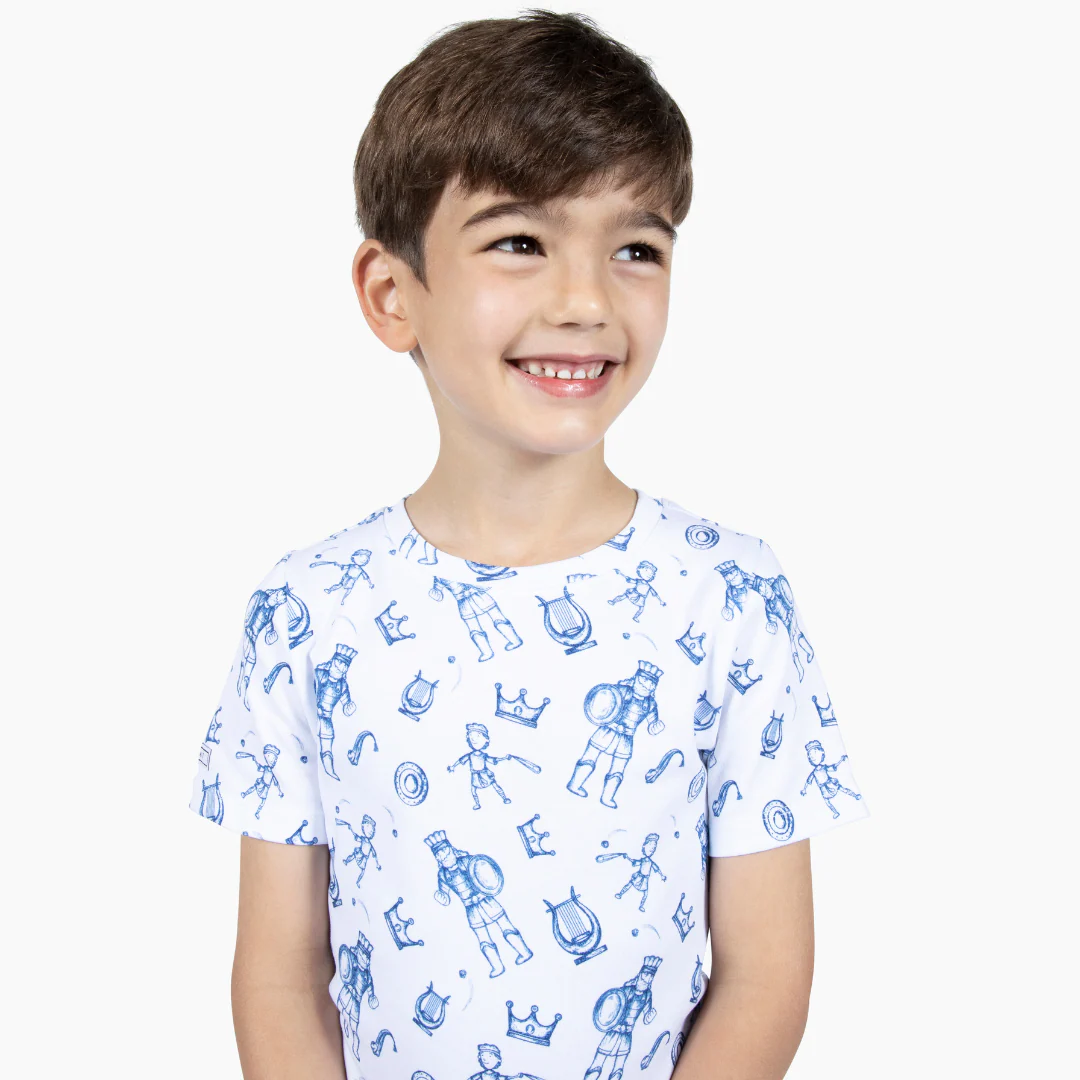 David & Goliath Blue PJ Shorts Set Cotton - Image 2