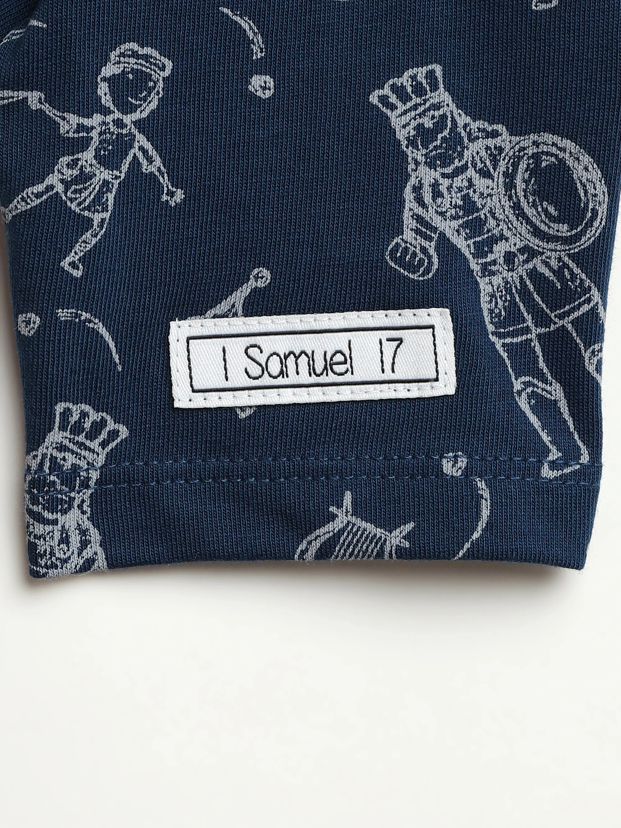 David & Goliath Sailor Blue Short Sleeve Bodysuit Cotton - Image 2
