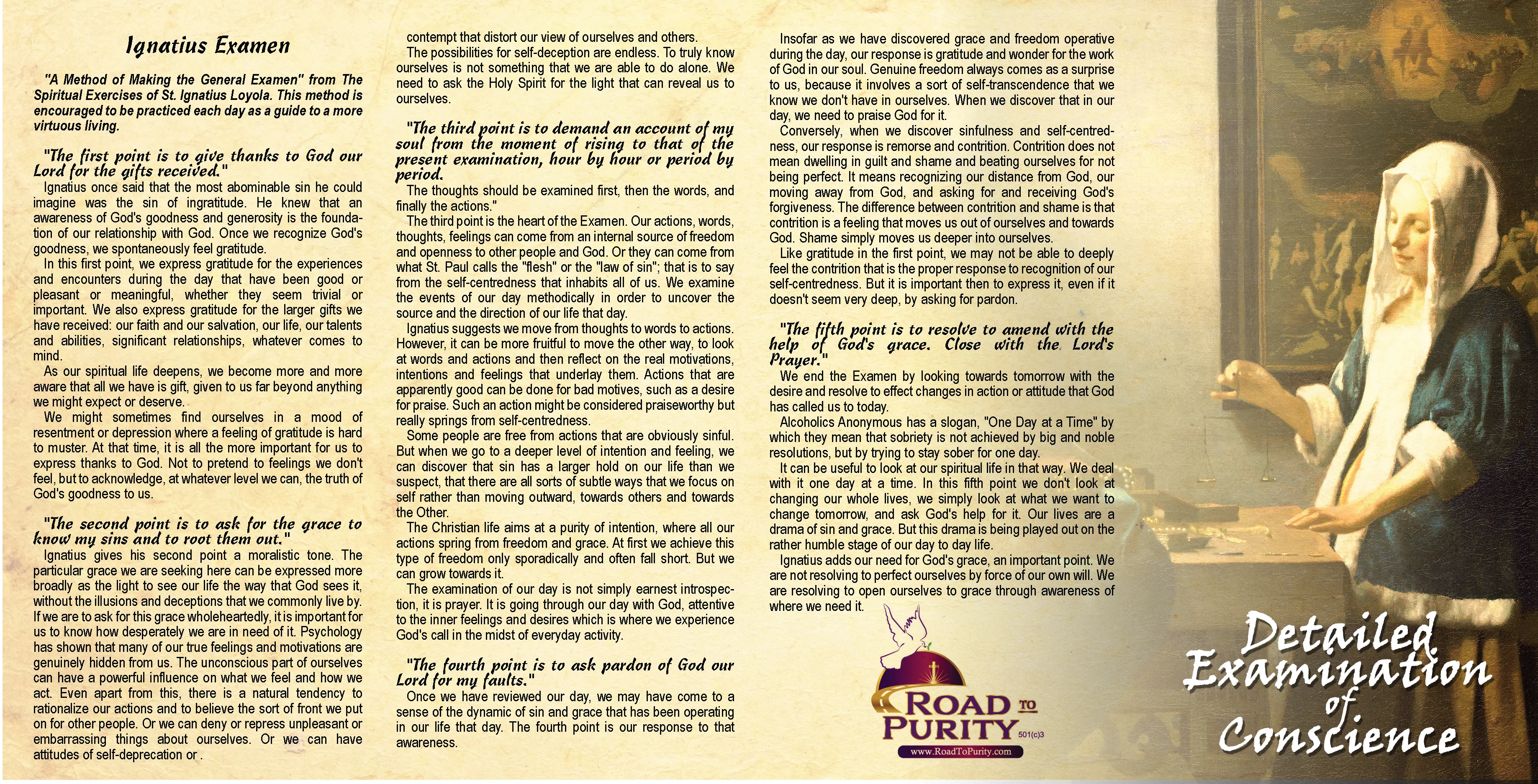Detailed Examination of Conscience - Prayer Card (c) - Image 2