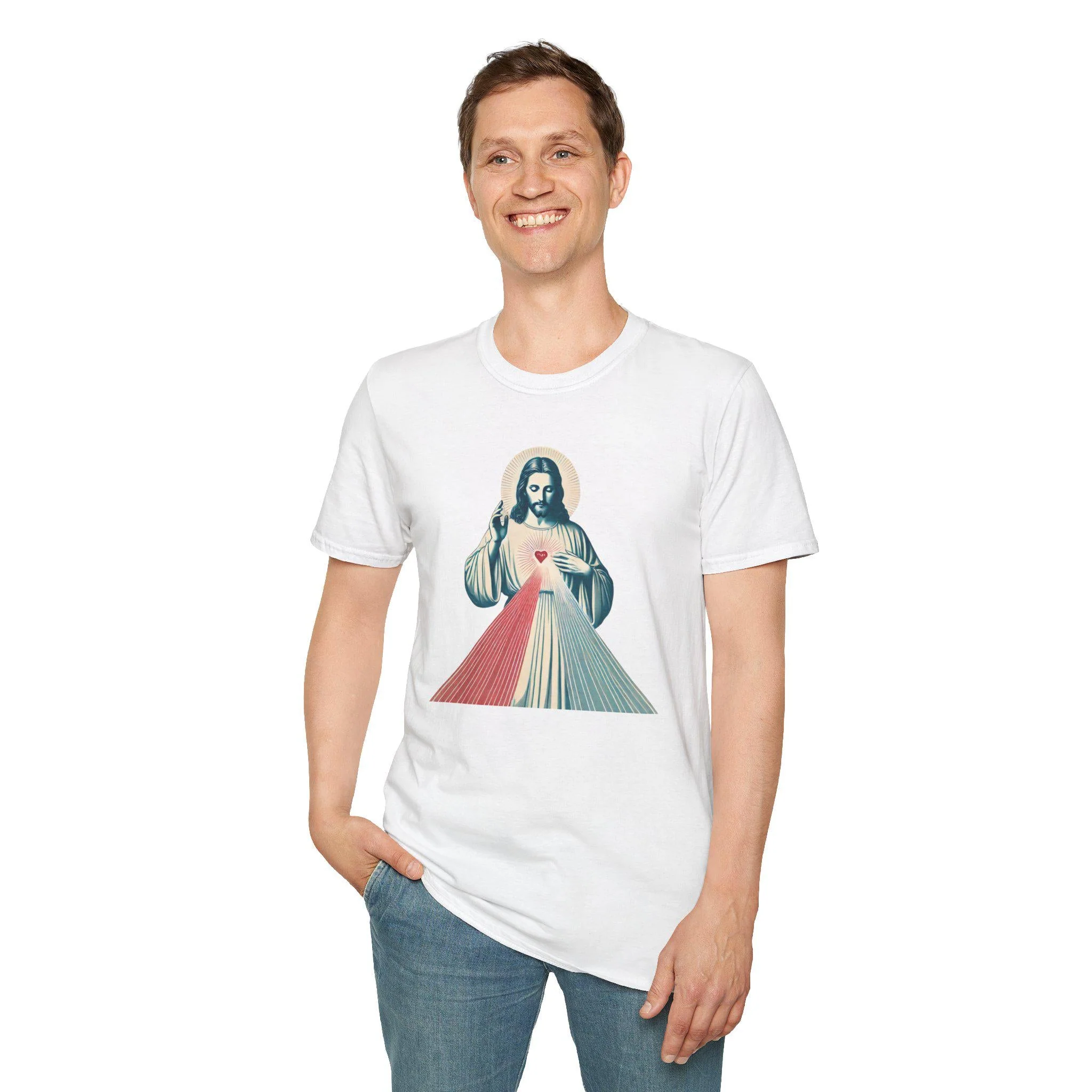 Divine Mercy Graphic TShirt Retro Style - Image 2