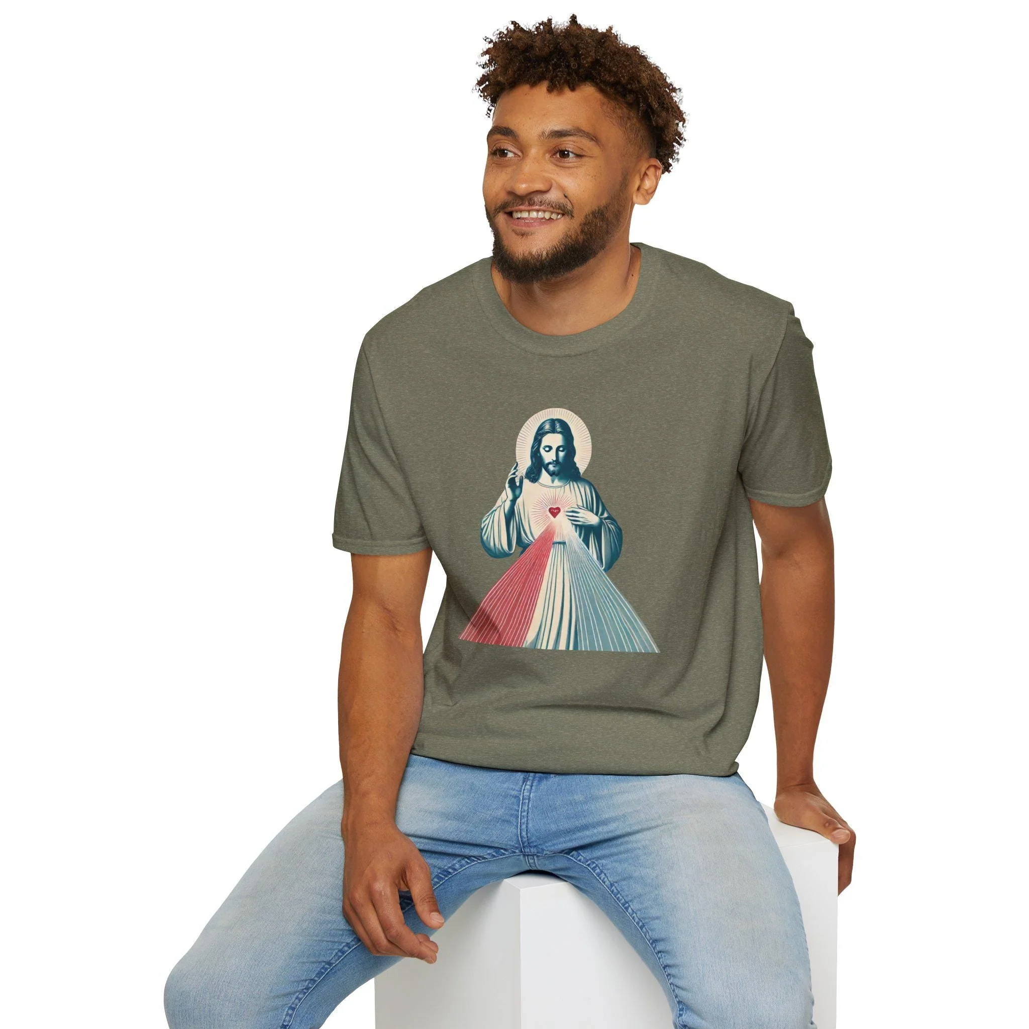 Divine Mercy Graphic TShirt Retro Style - Image 4