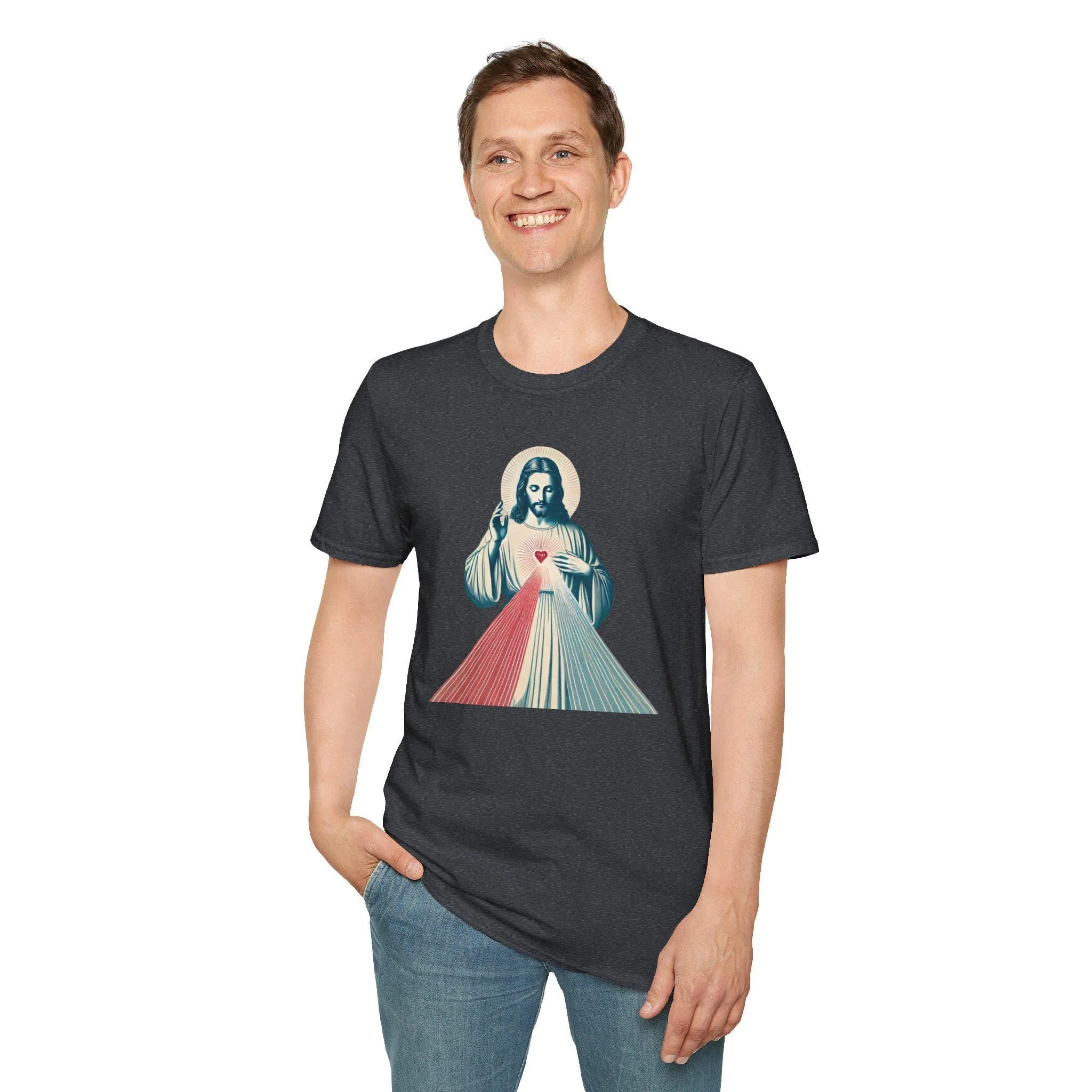 Divine Mercy Graphic TShirt Retro Style - Image 5