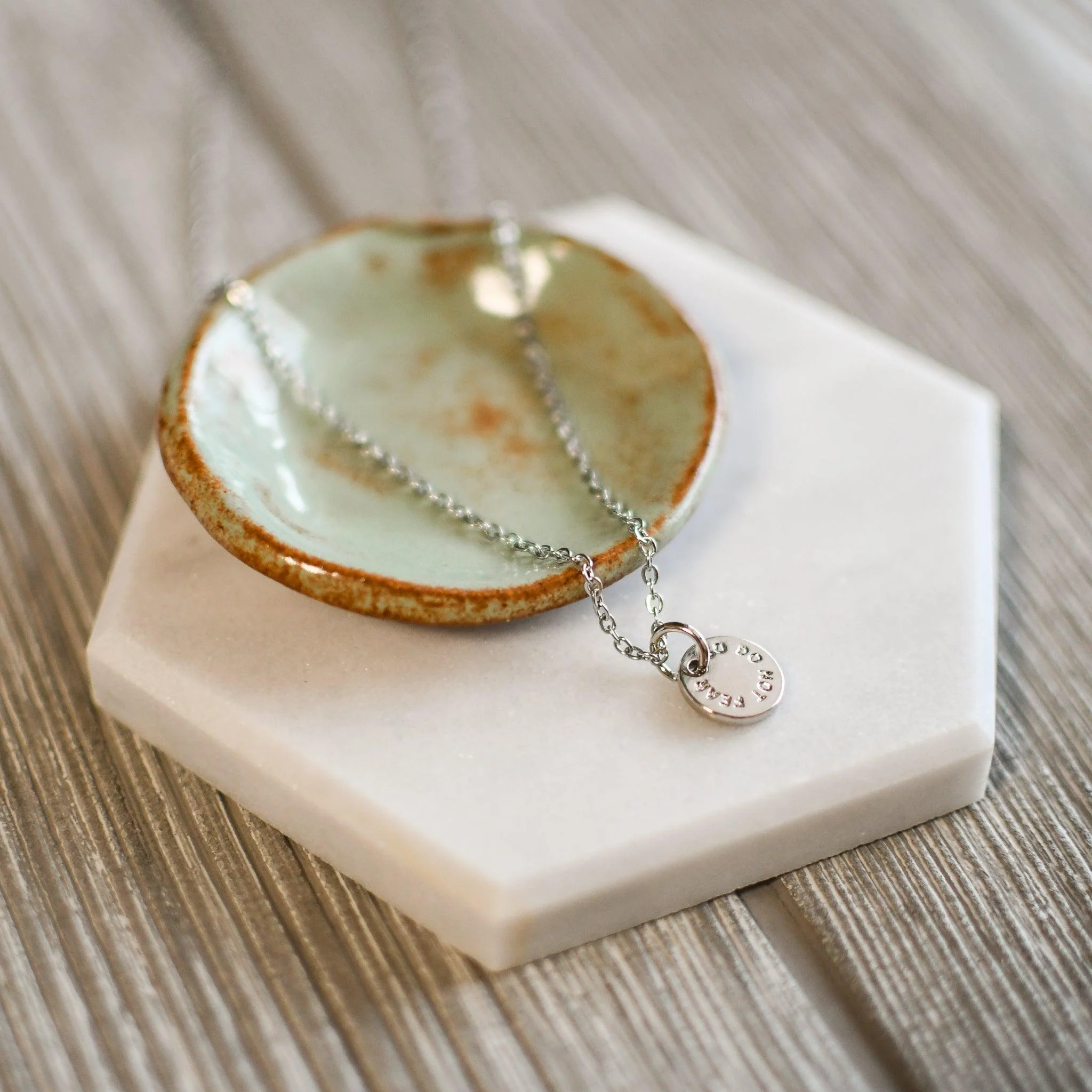 Do Not Fear Silver Coin Necklace - Image 4