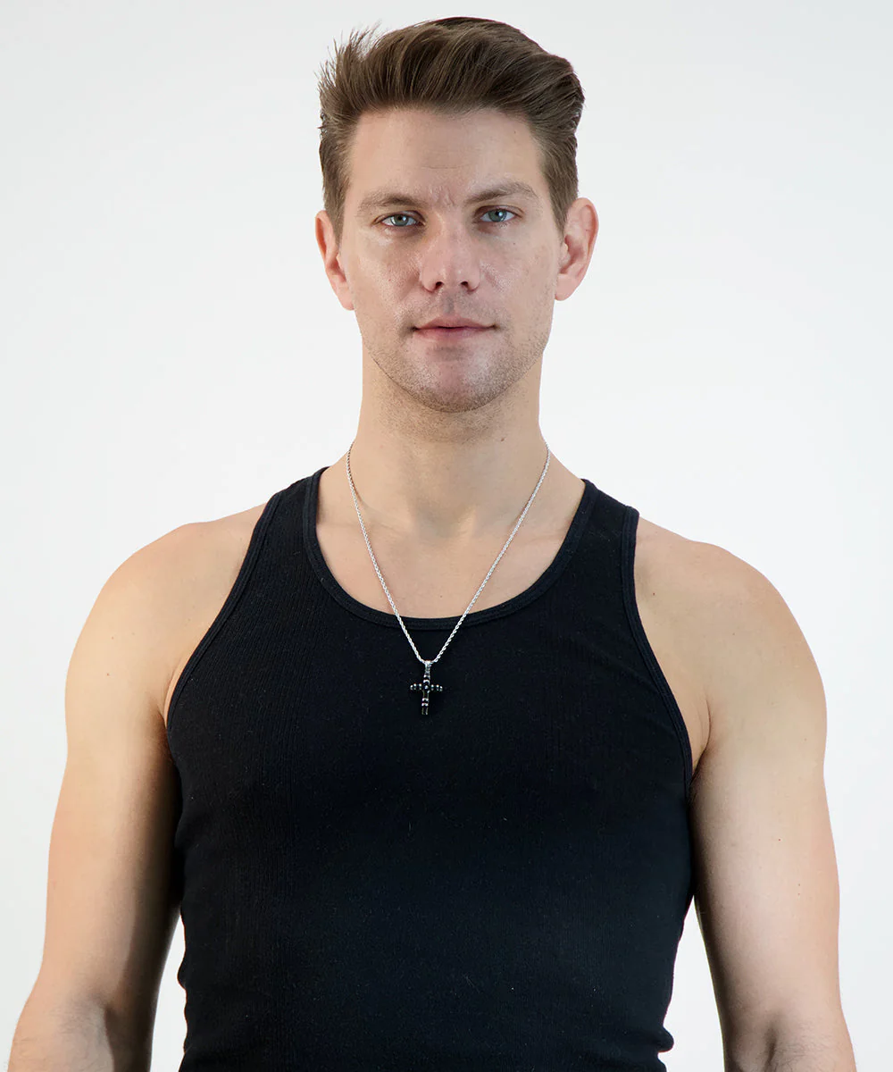 Encased Cross Pendant Necklace - Image 3