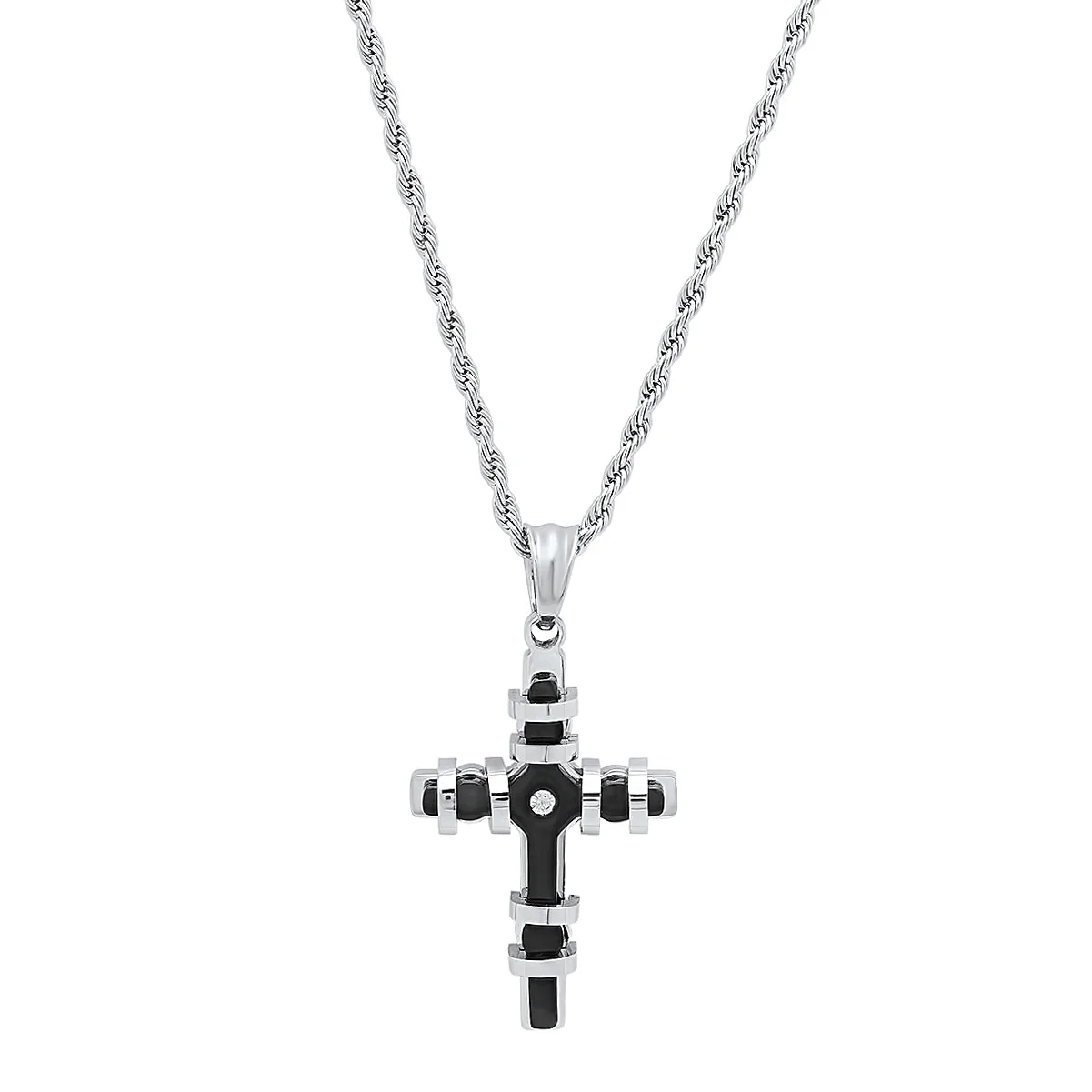 Encased Cross Pendant Necklace - Image 6