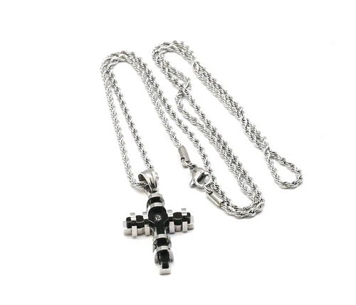 Encased Cross Pendant Necklace - Image 7