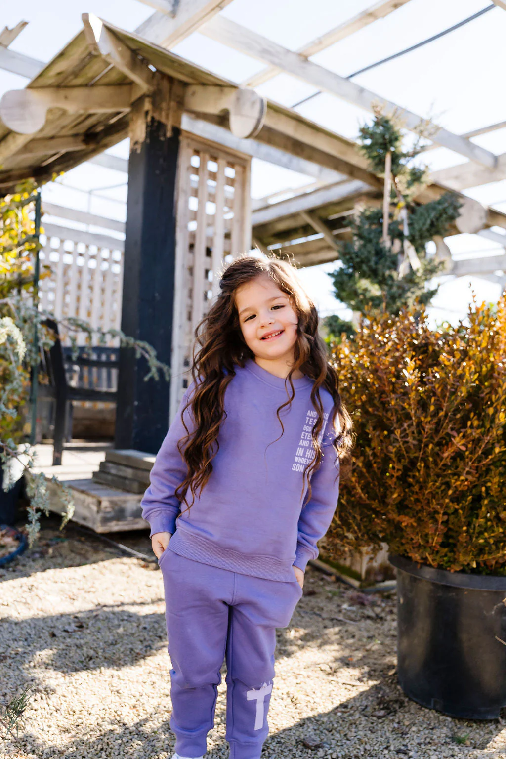 Eternal Life Purple Fleece Crewneck - Image 4