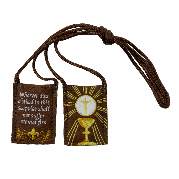 Eucharist | Premium Brown Scapular - Image 3