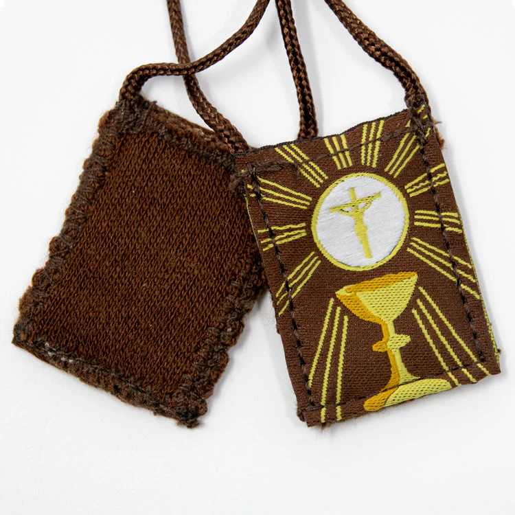 Eucharist | Premium Brown Scapular - Image 5