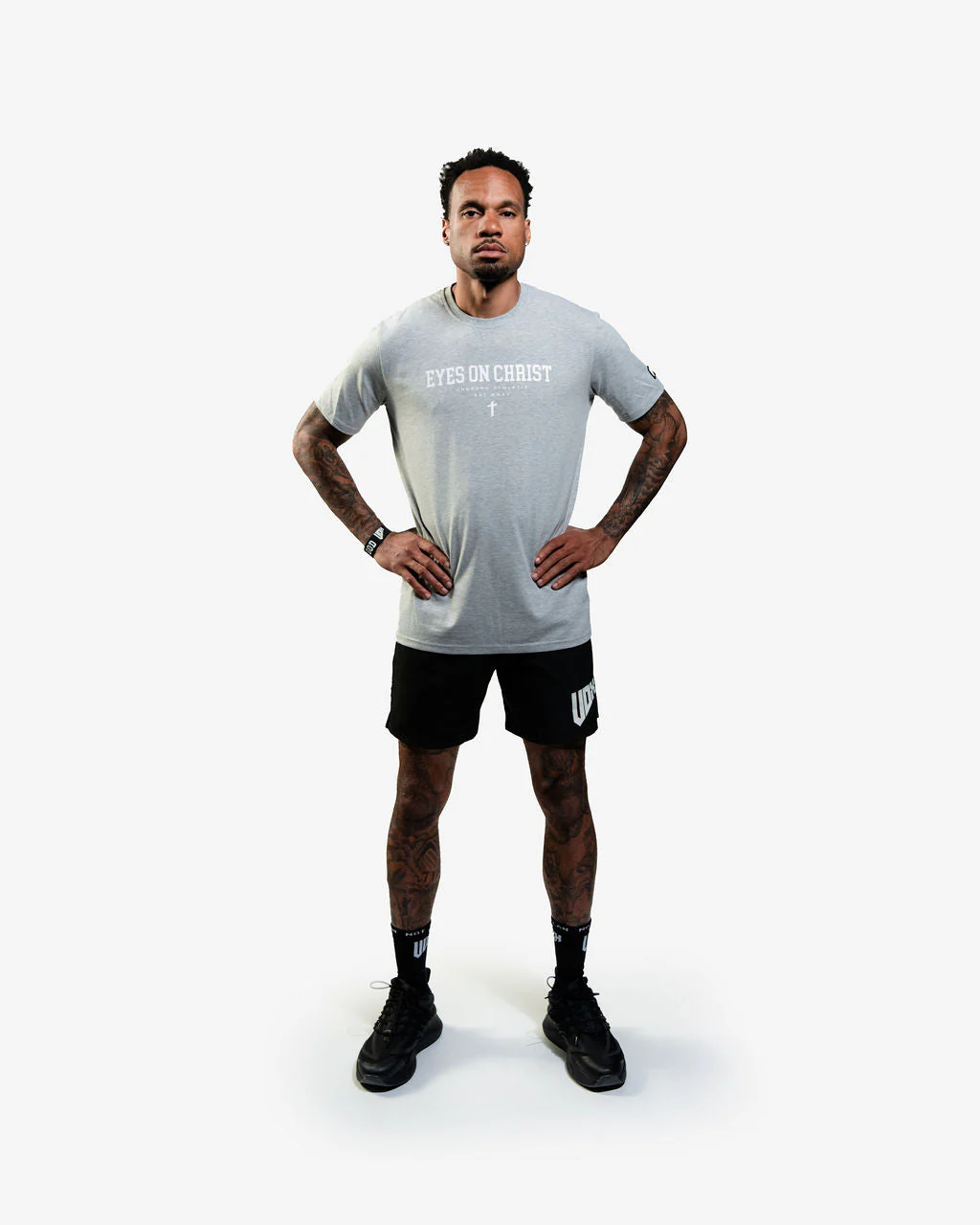 "EYES ON CHRIST" T-SHIRT SPORT GREY - Image 3