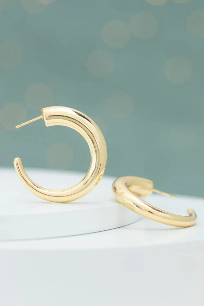 Fair-Trade Gold Eternity Earrings - Image 4