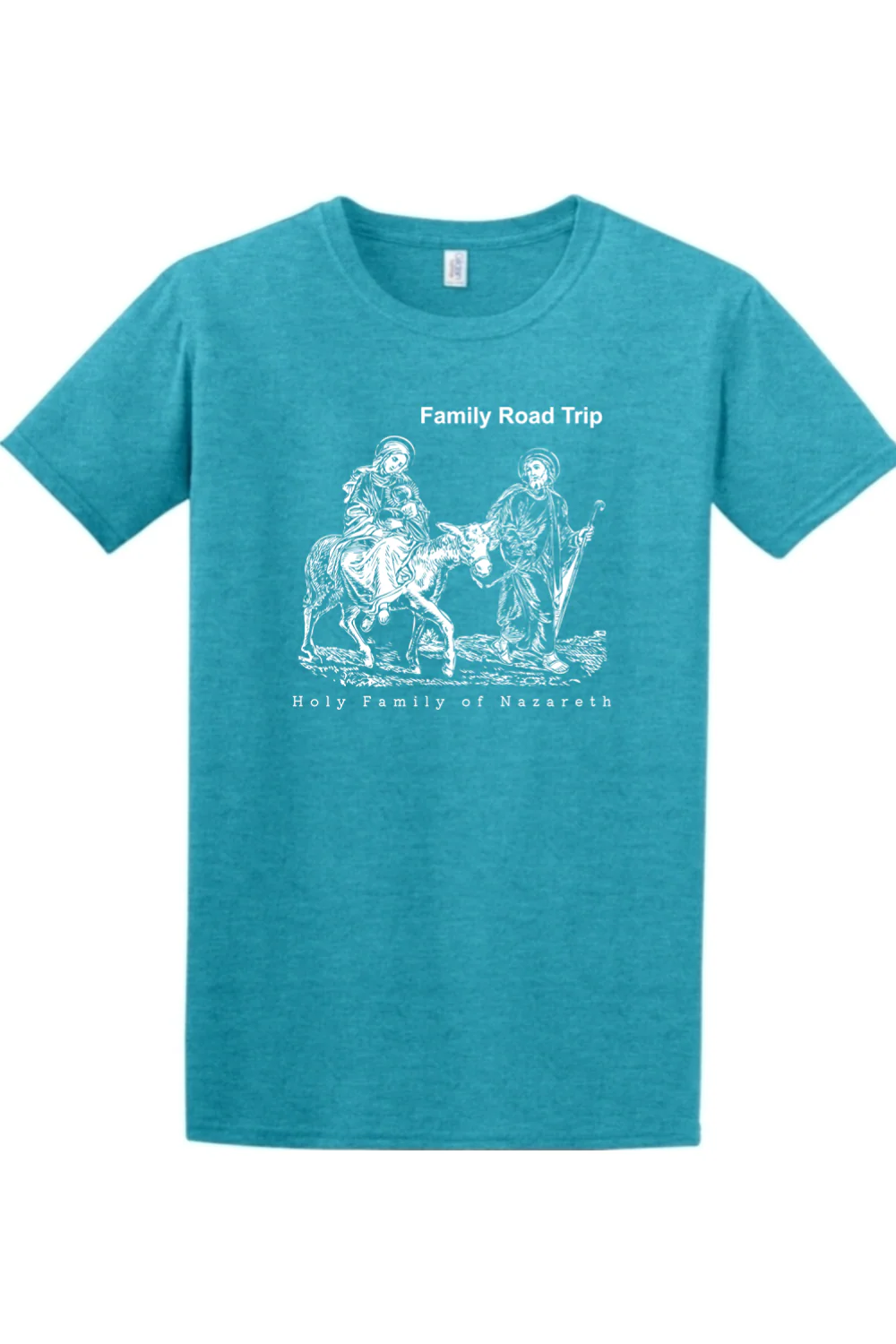 Family Road Trip - Holy Family Adult T-Shirt - Image 2