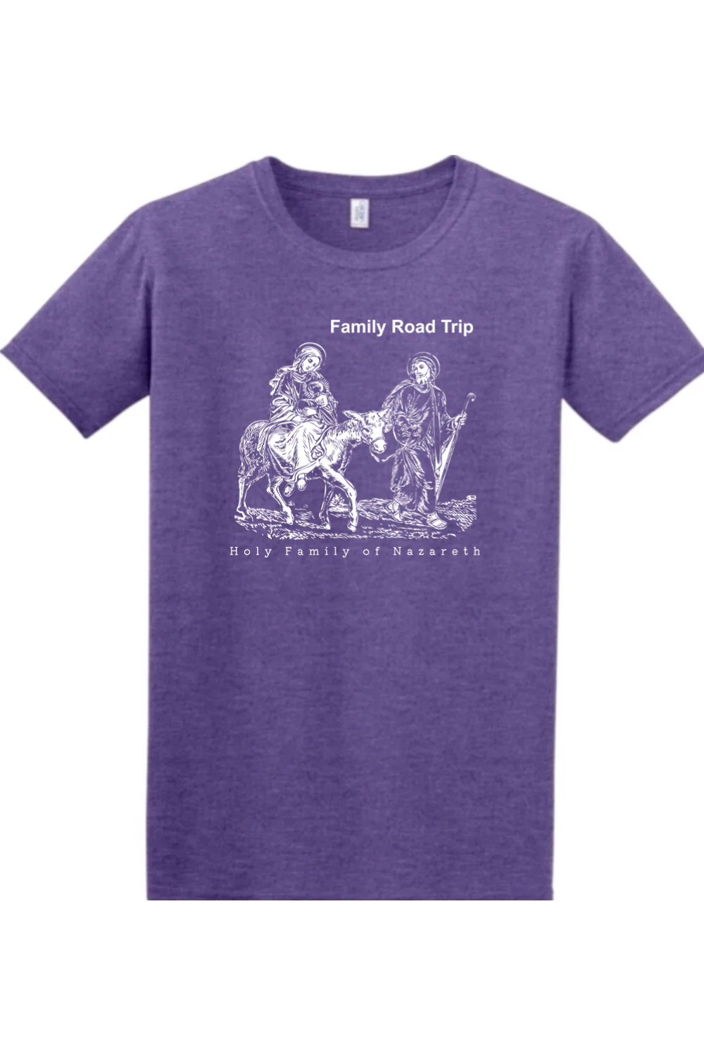Family Road Trip - Holy Family Adult T-Shirt - Image 6