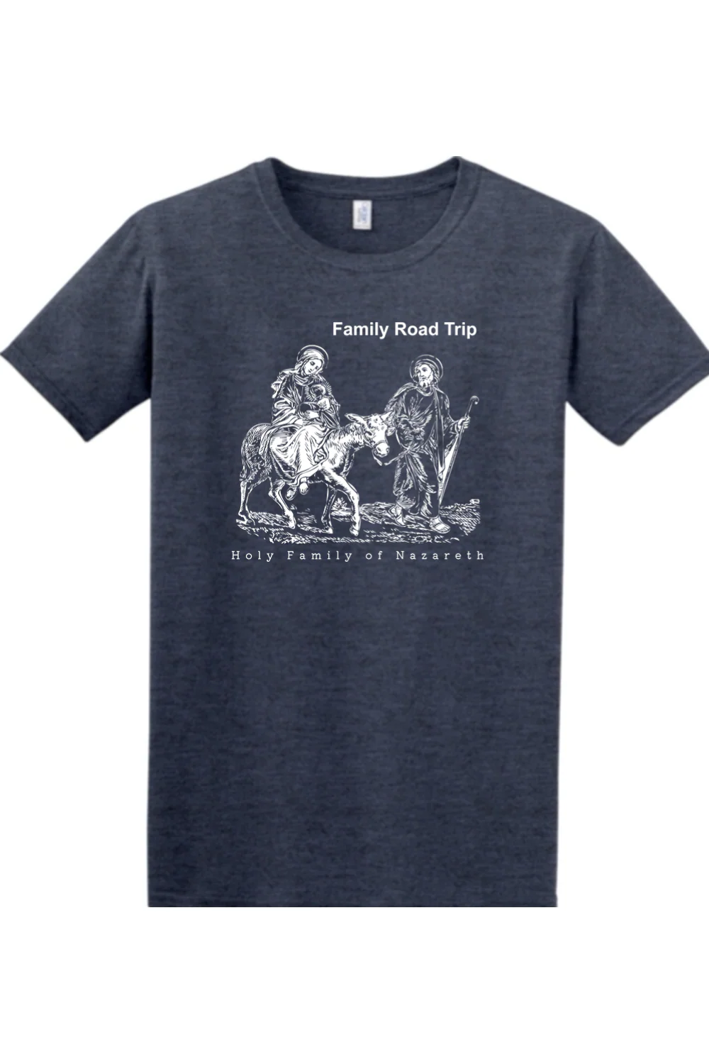 Family Road Trip - Holy Family Adult T-Shirt - Image 7