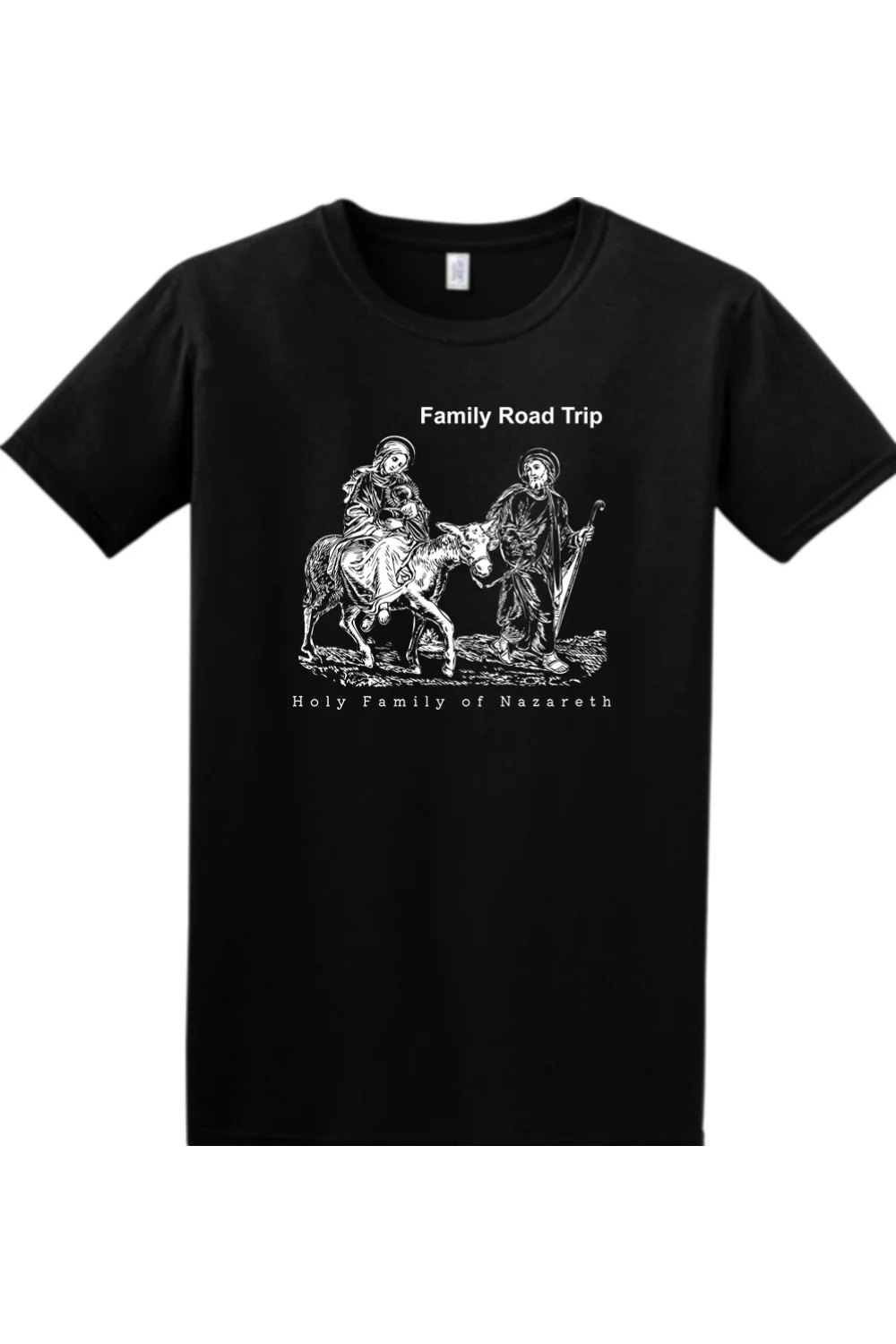 Family Road Trip - Holy Family Adult T-Shirt - Image 8