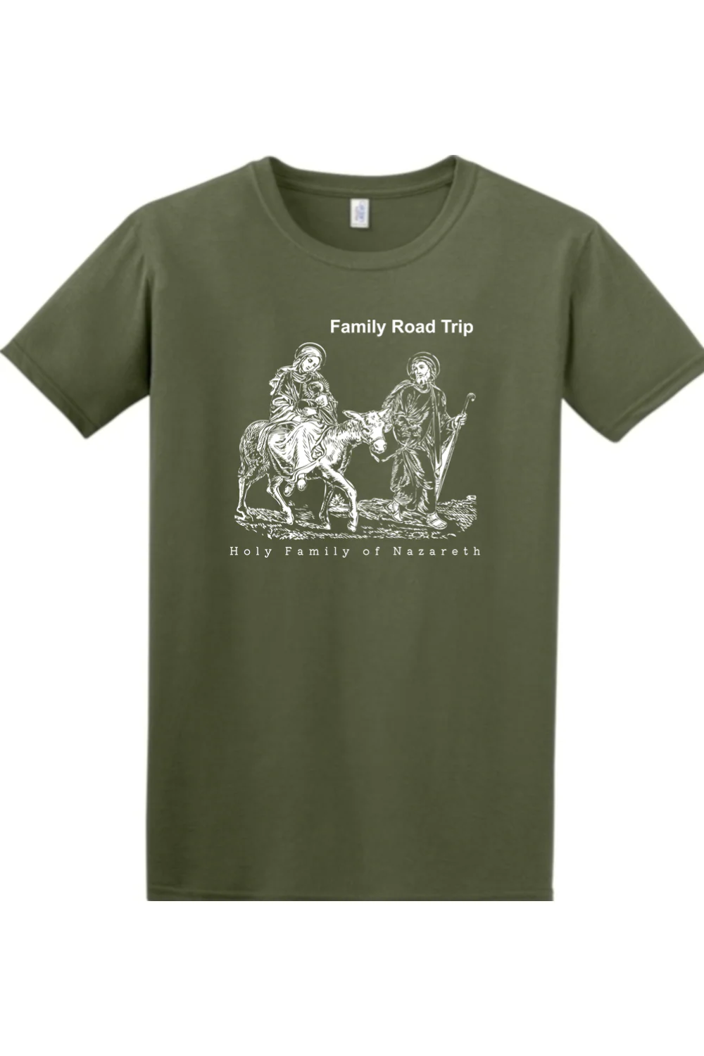 Family Road Trip - Holy Family Adult T-Shirt - Image 9