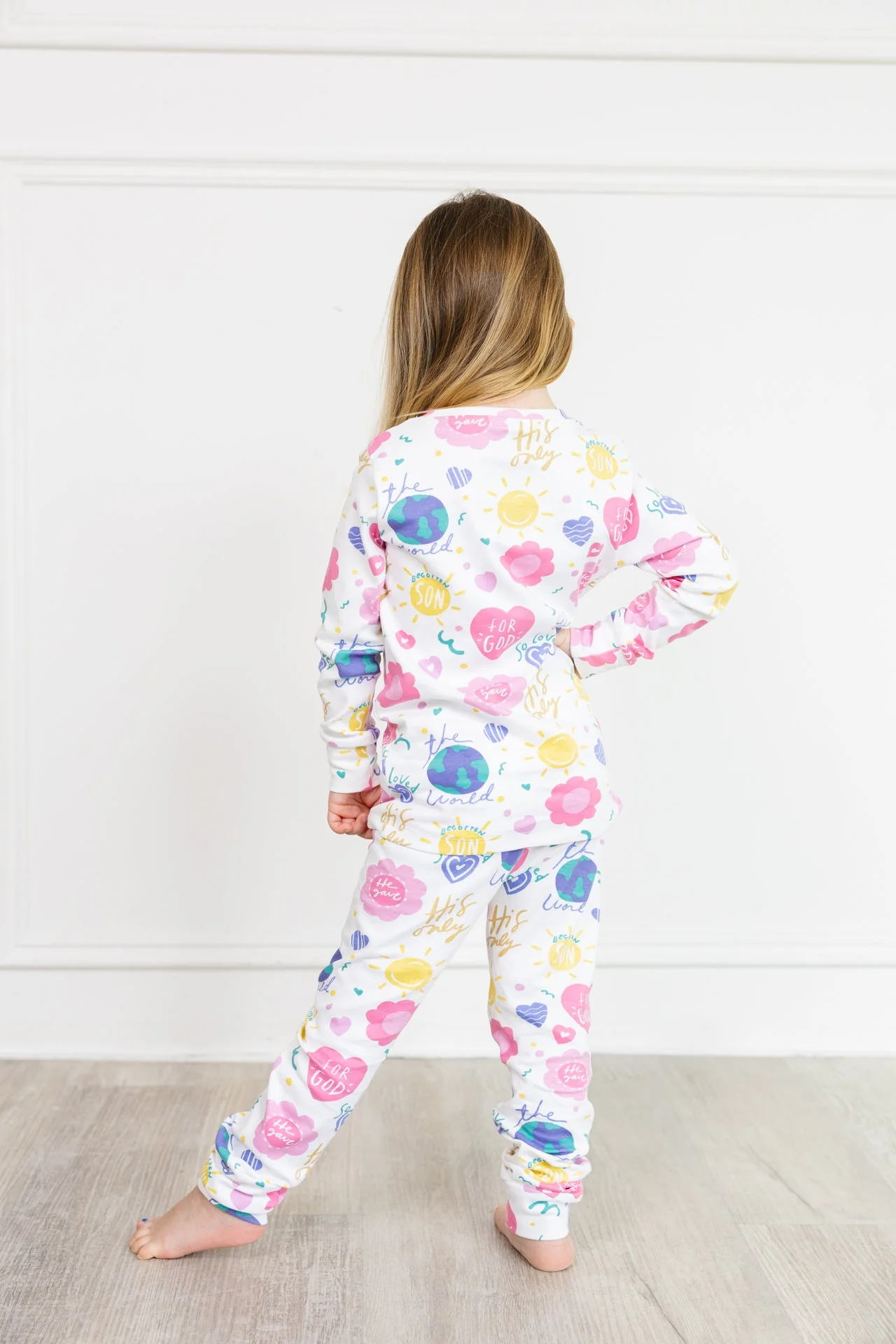 For God So Loved The World PJ Long Sleeve Set Cotton - Image 3