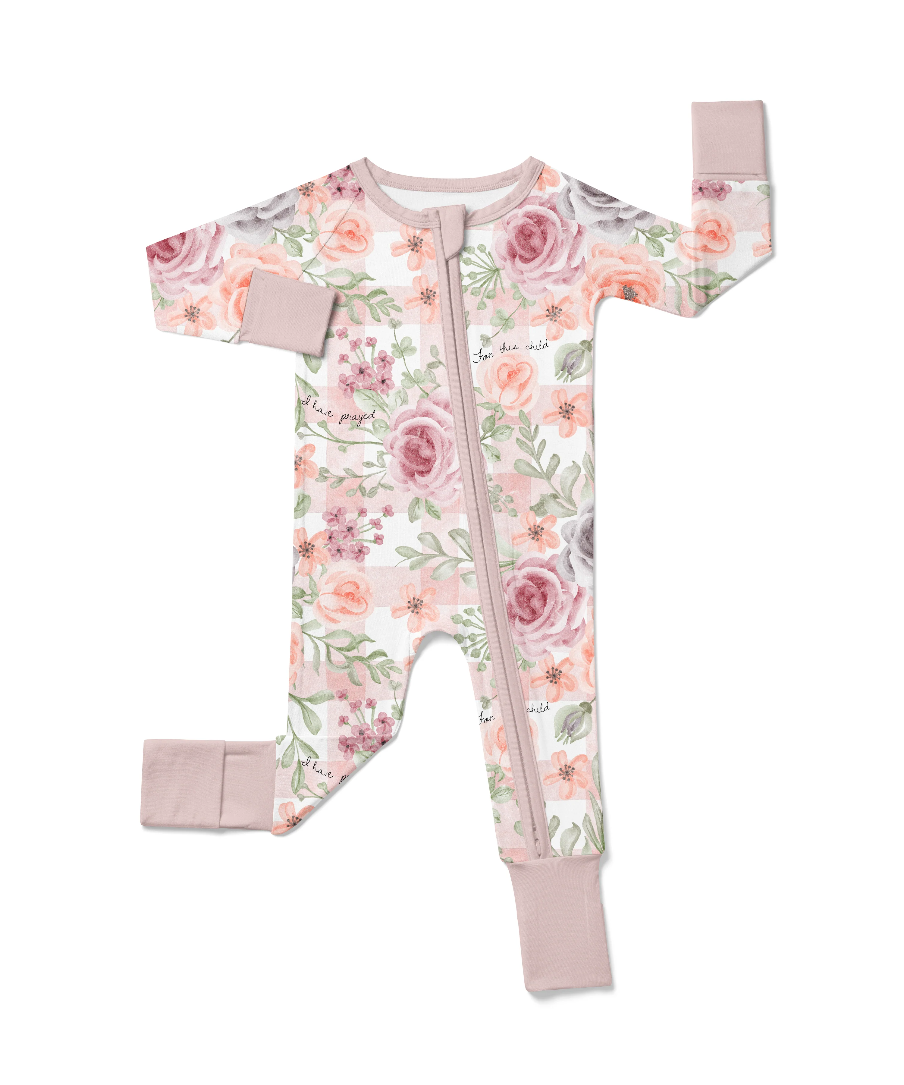For This Child I Have Prayed Bamboo Footed Onesie Pajama - Image 2