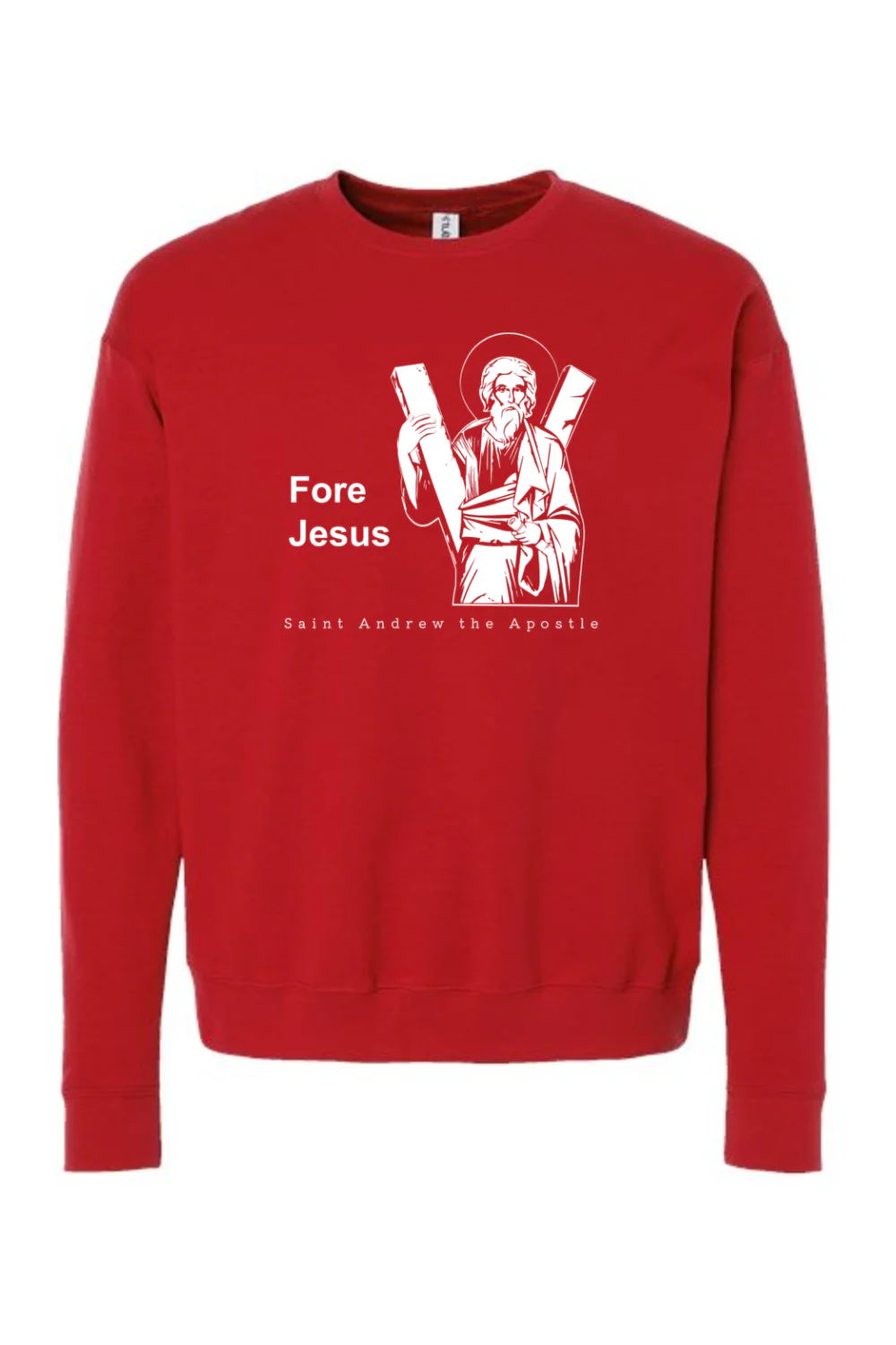 Fore Jesus - St. Andrew the Apostle Crewneck Sweatshirt - Image 4
