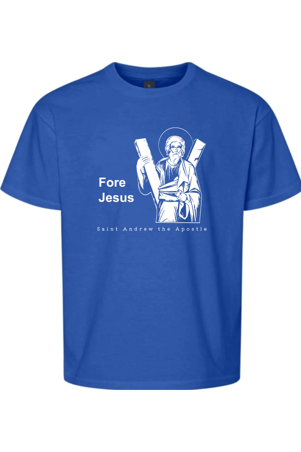 Fore Jesus - St. Andrew the Apostle Youth T-Shirt - Image 3