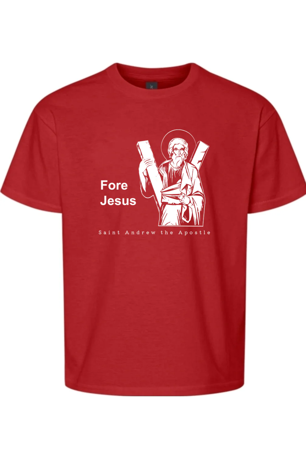 Fore Jesus - St. Andrew the Apostle Youth T-Shirt - Image 4