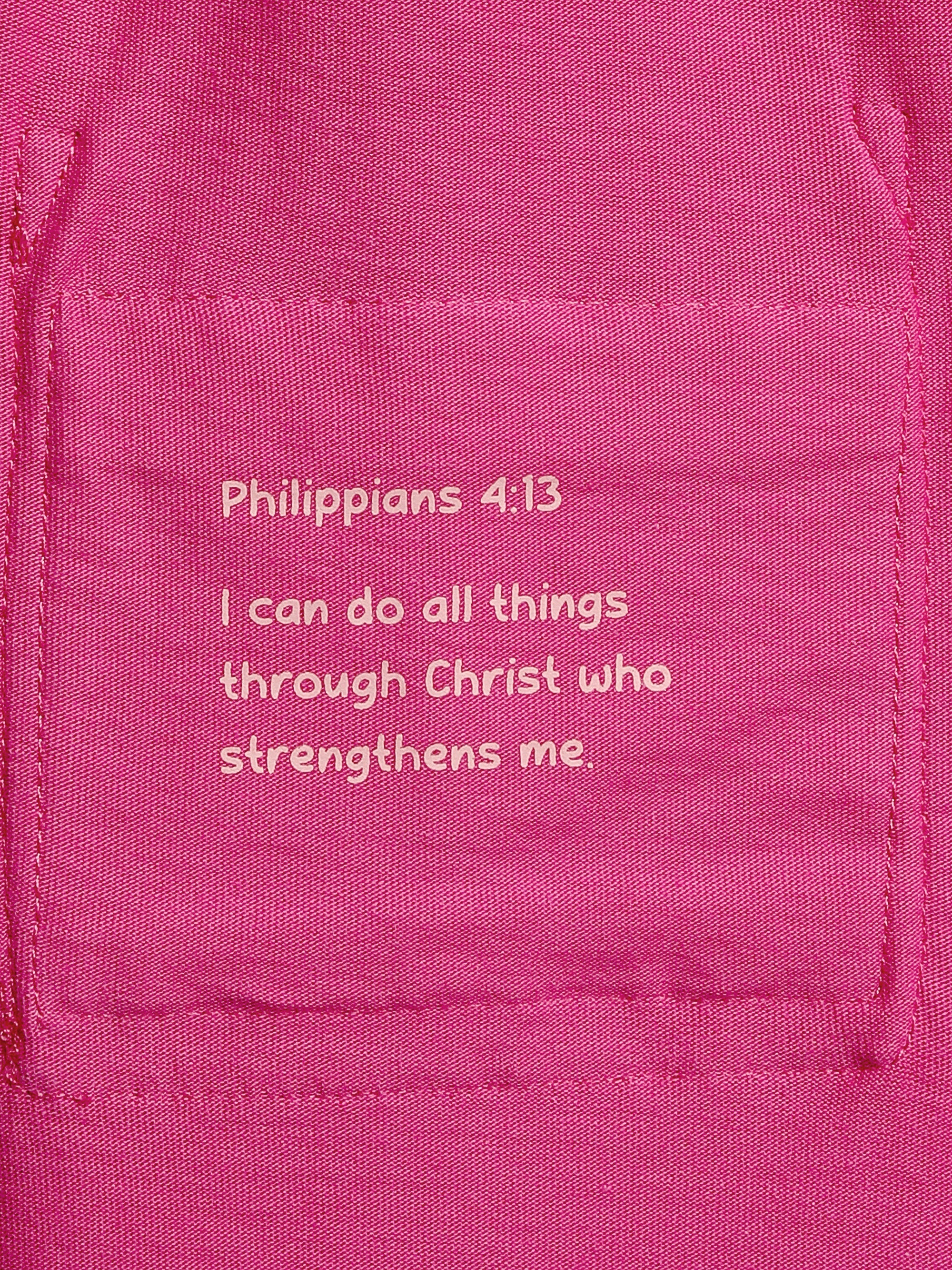 Fuchsia Prayer Pocket Short Sleeve Twirl Dress Cotton - Image 4
