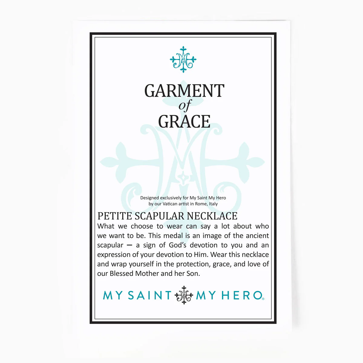 Garment of Grace Scapular Necklace - Sterling Silver - Image 4