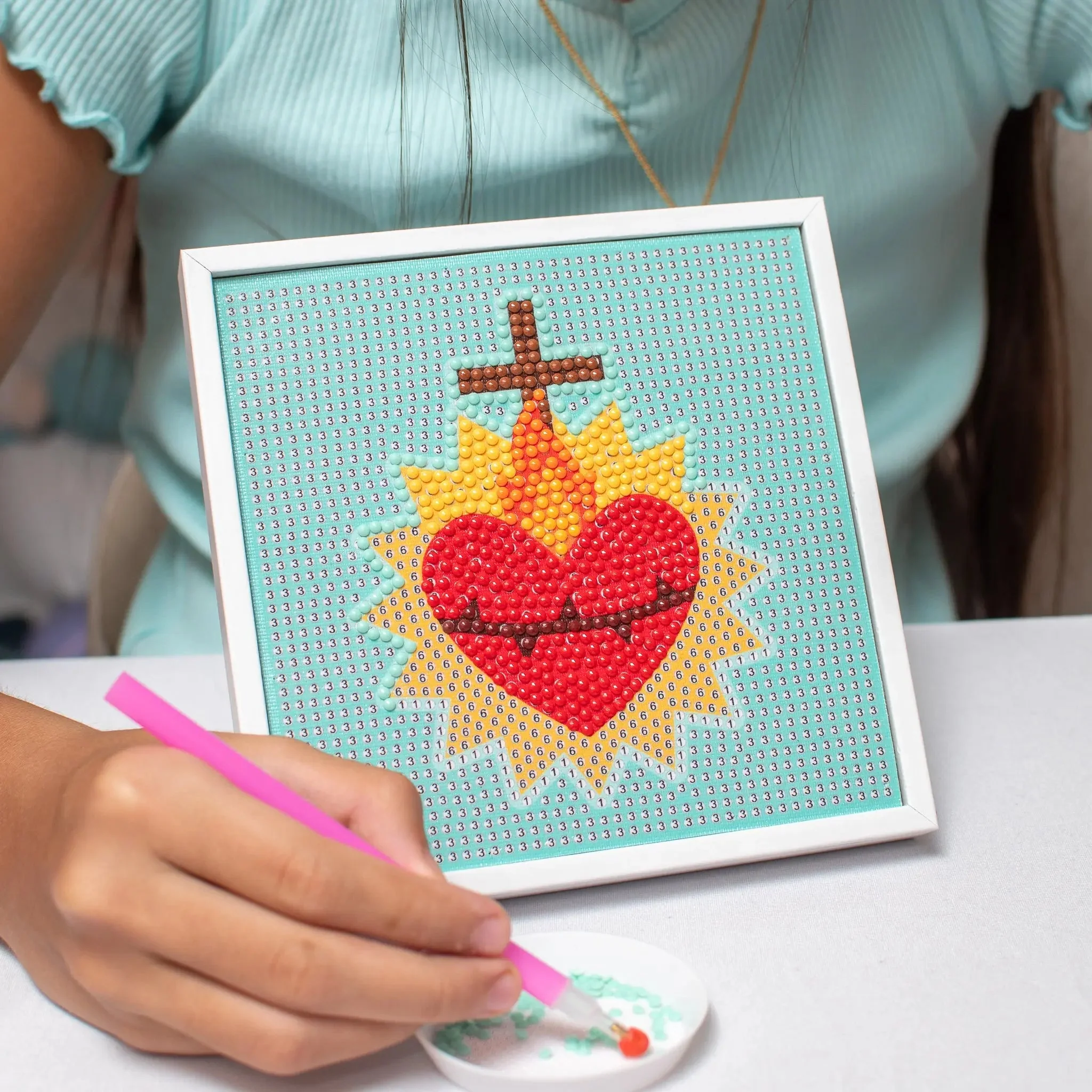 Gem Art Craft Kit Sacred Heart of Jesus - Image 4