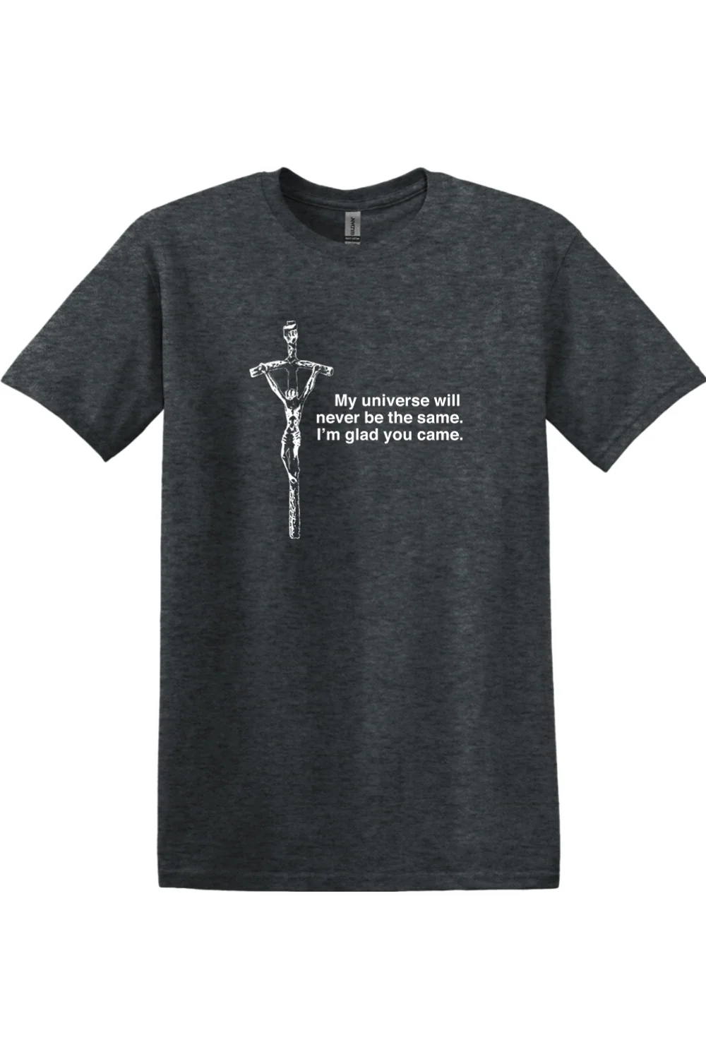 Glad He Came - Crucifix Adult T-shirt - Image 10