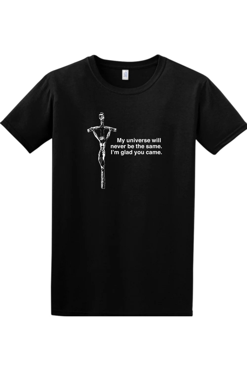 Glad He Came - Crucifix Adult T-shirt - Image 2