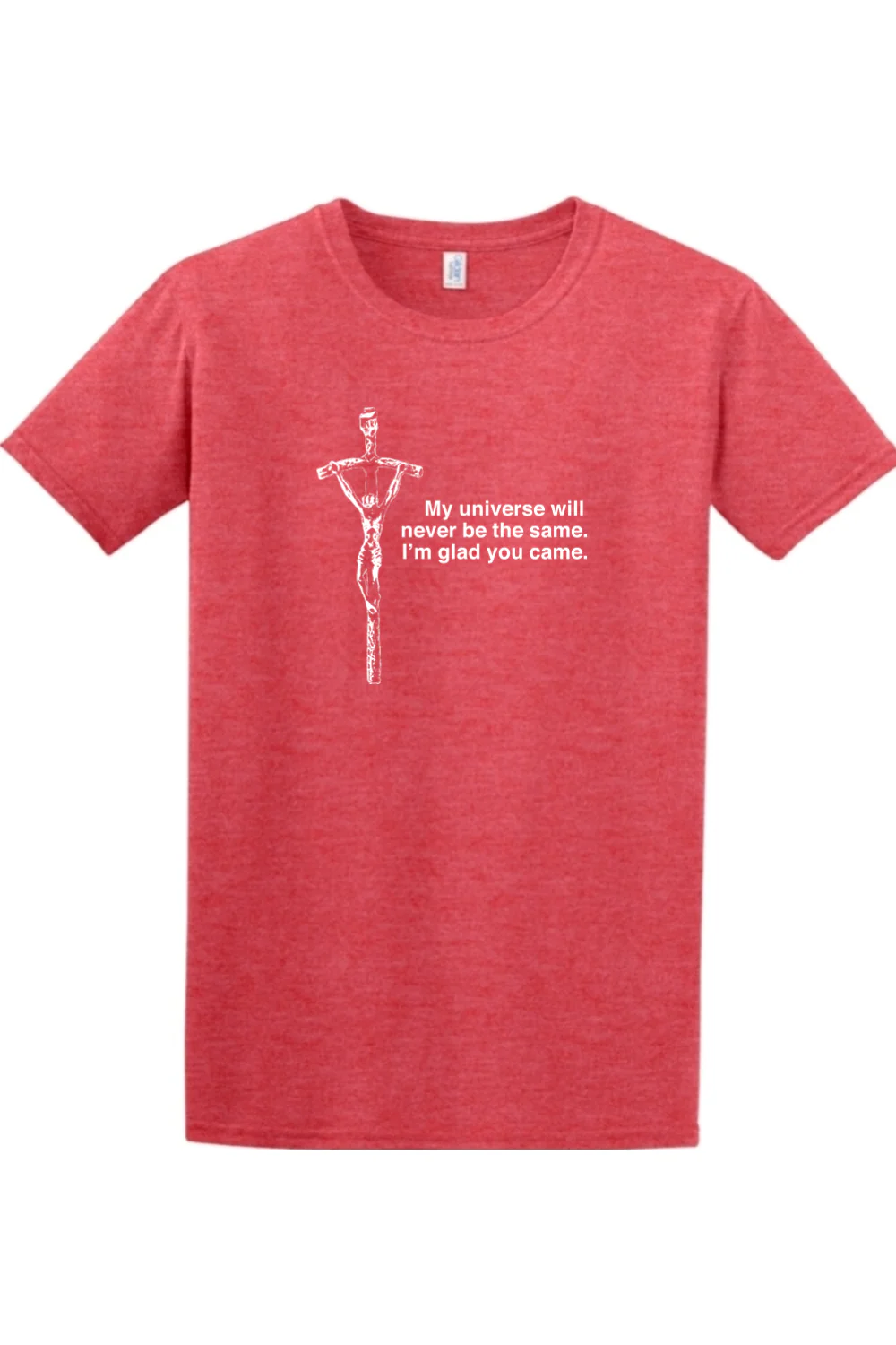 Glad He Came - Crucifix Adult T-shirt - Image 6