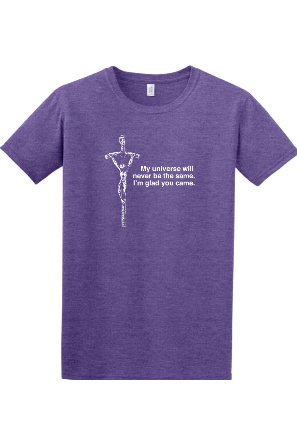 Glad He Came - Crucifix Adult T-shirt - Image 7