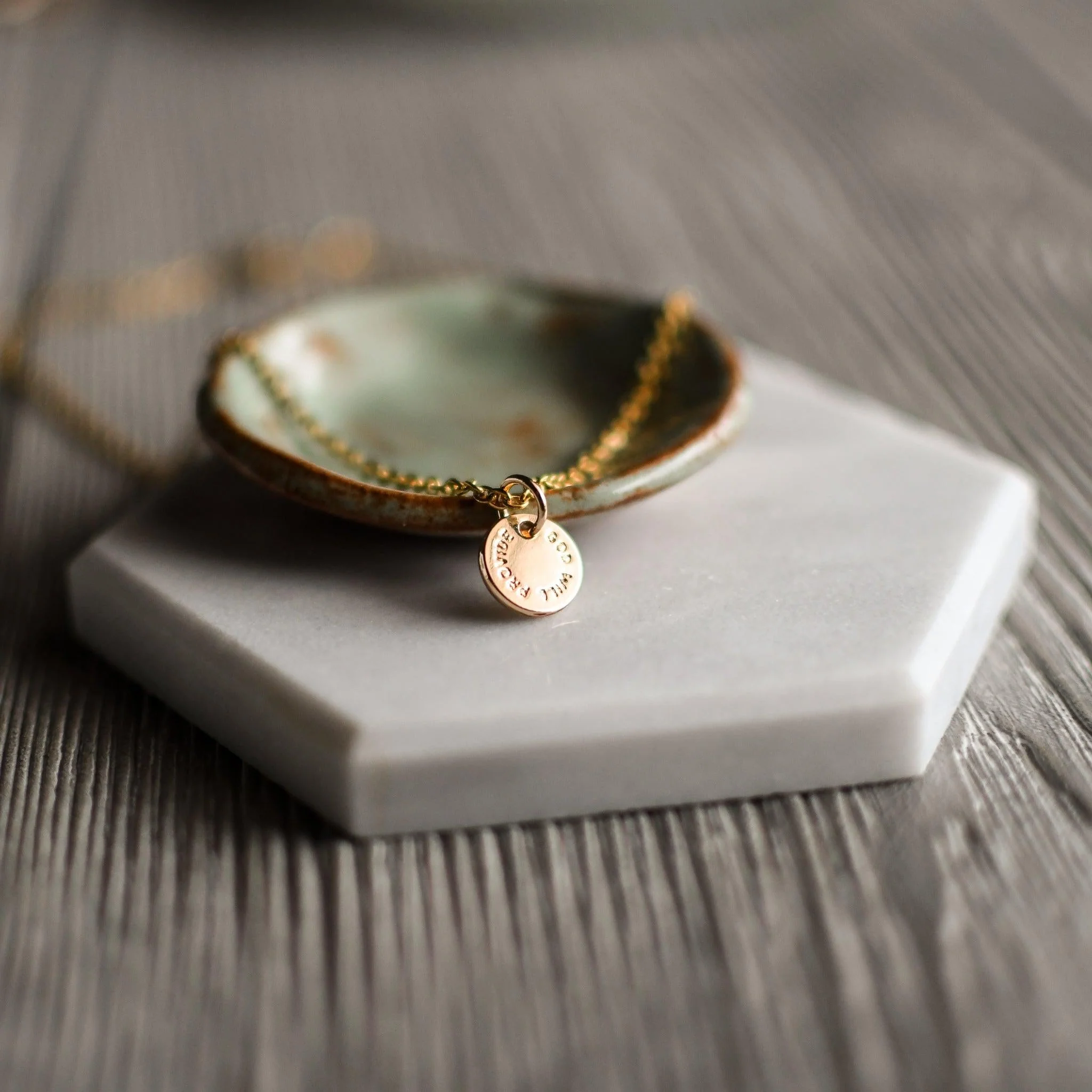 God is Enough Gold Necklace - Image 4