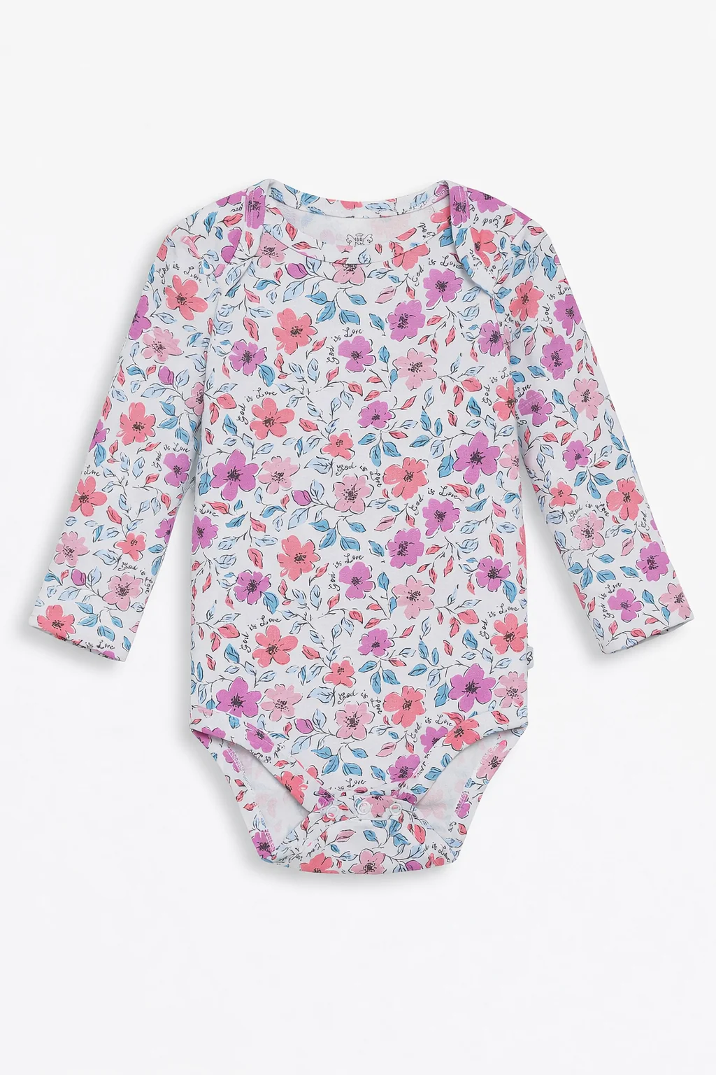God is Love Long Sleeve Bodysuit Cotton - Image 2