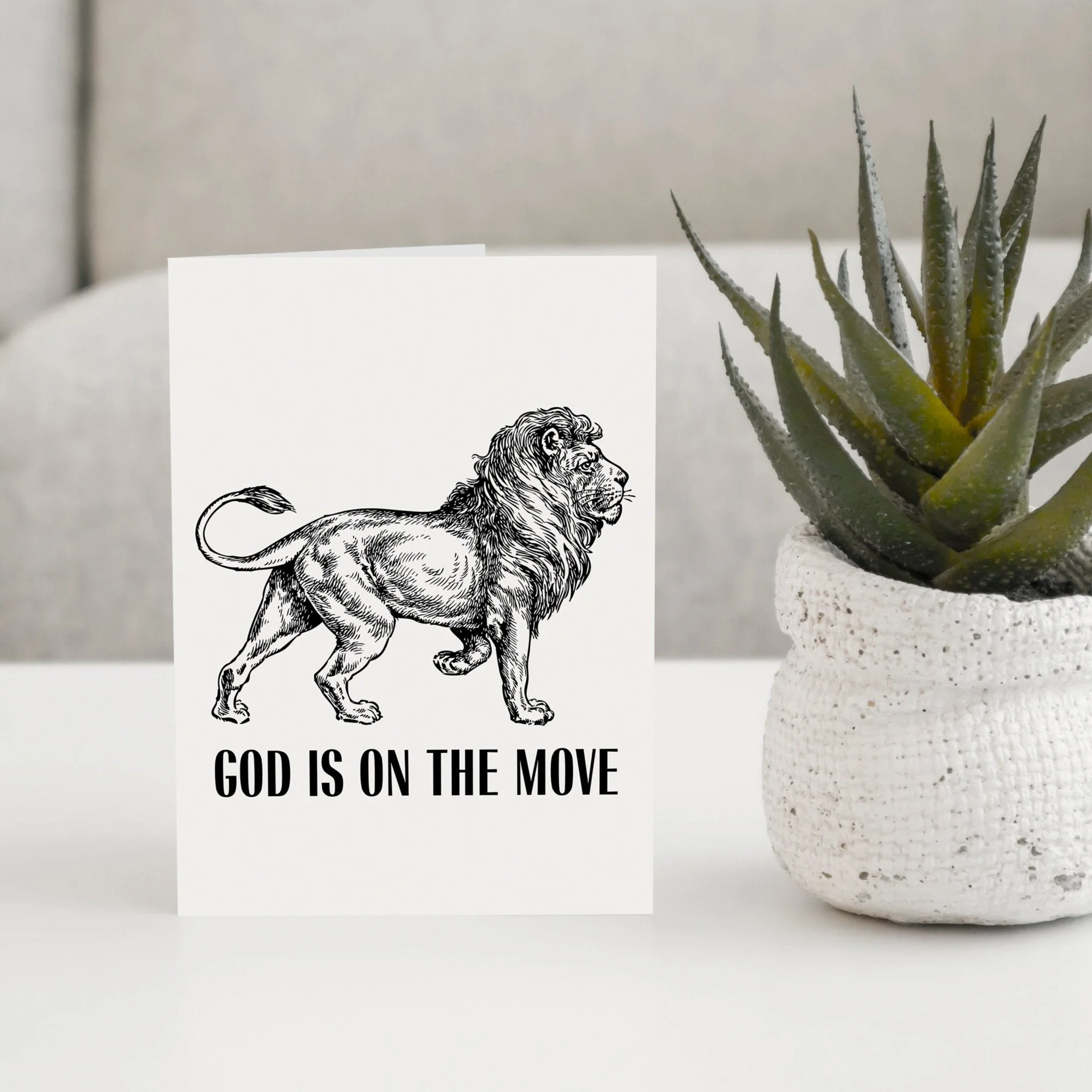 God is on the Move Greeting Card - Image 2