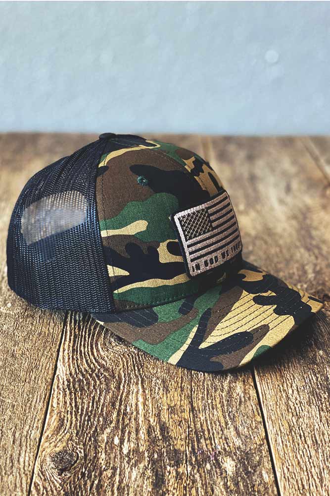 God We Trust Camo Trucker Hat - Image 4
