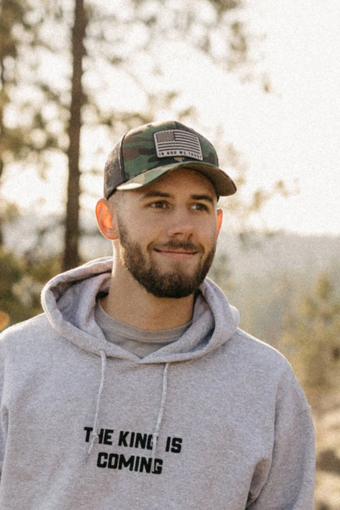 God We Trust Camo Trucker Hat - Image 7