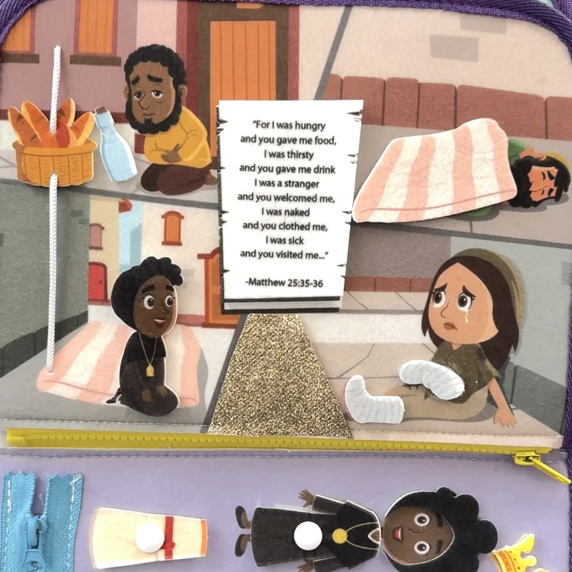 God's Princesses Vol. 1 Felt Busy Book - St. Joan of Arc and St. Josephine Bakhita - Image 7