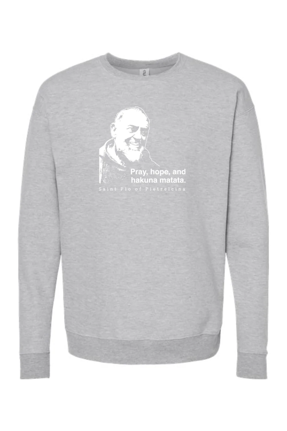 Hakuna Matata - St. Padre Pio Crewneck Sweatshirt - Image 6