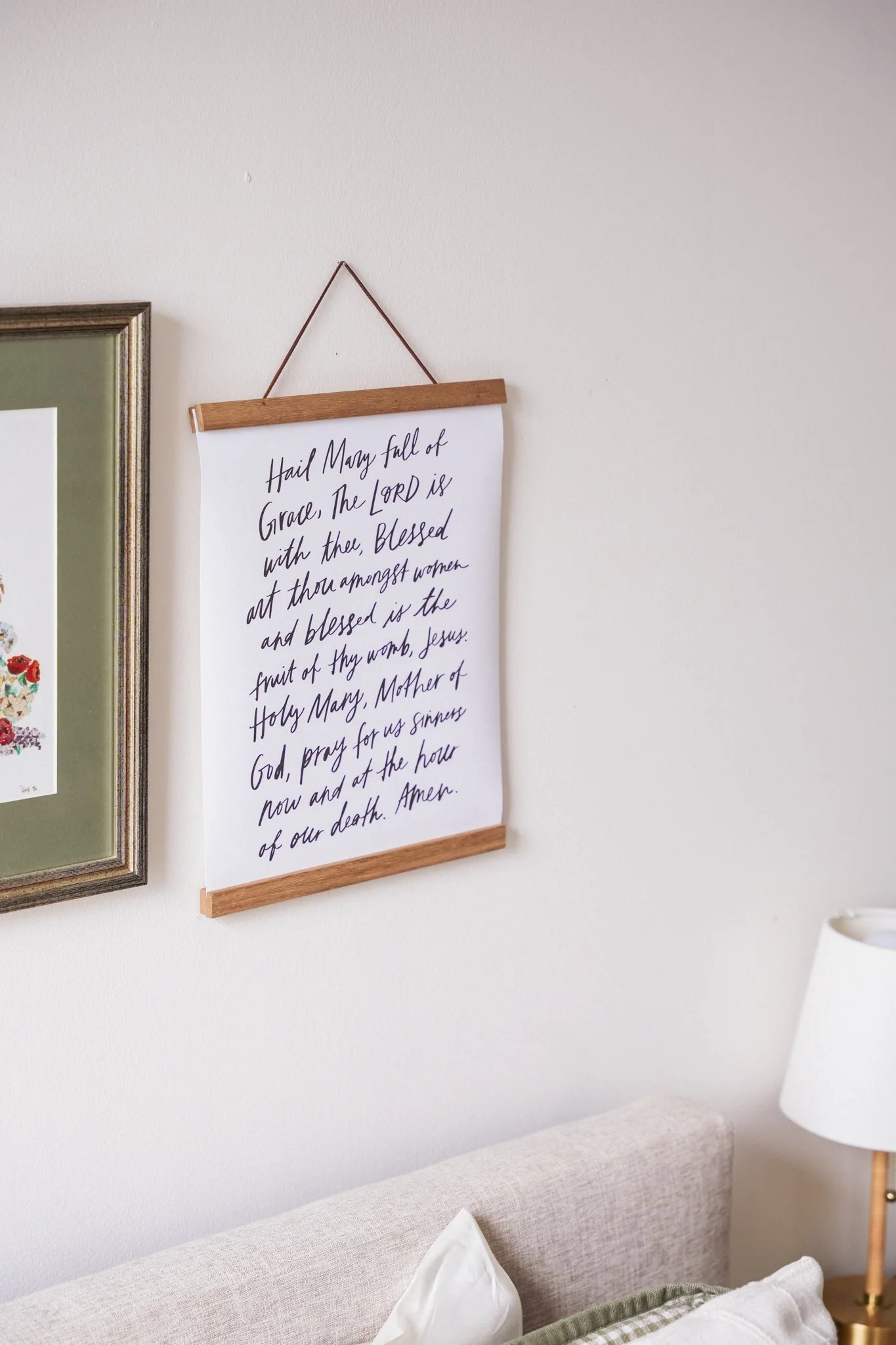 Hand-Lettered Hail Mary Poster (11x14) - Image 3