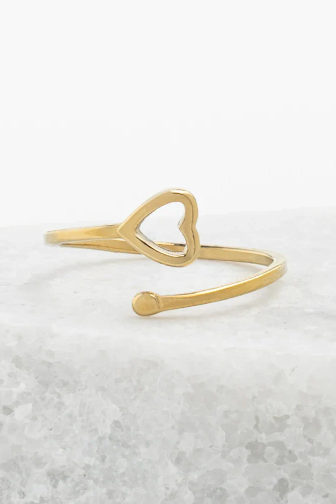 Handmade Gold God is Love Ring - Image 4