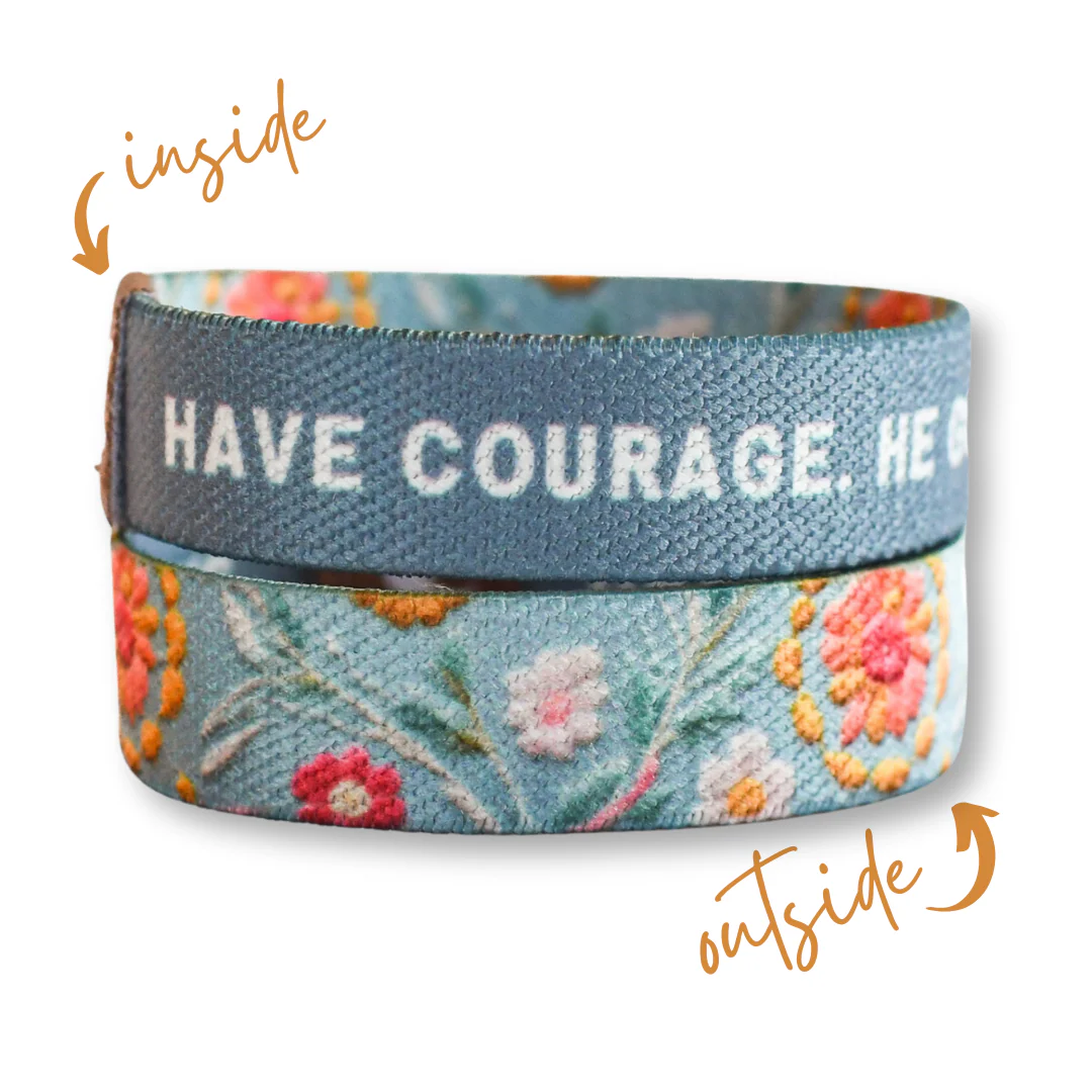 Have Courage Blue Floral Kids TruthBand - Image 3