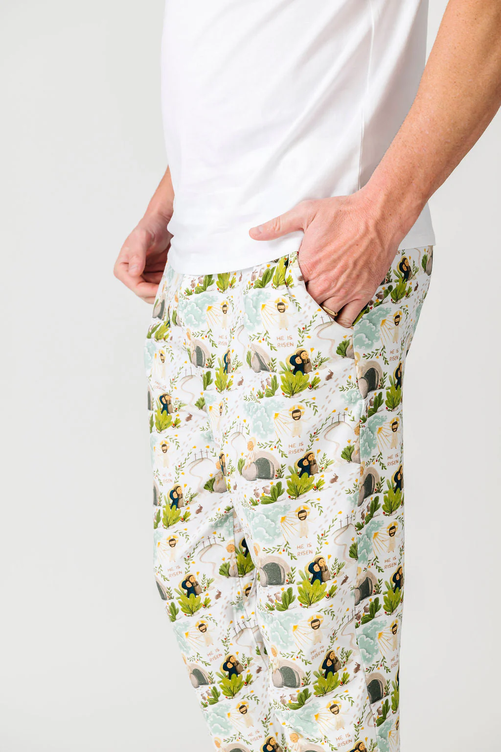 He Is Risen Men's PJ Set Cotton - Image 7