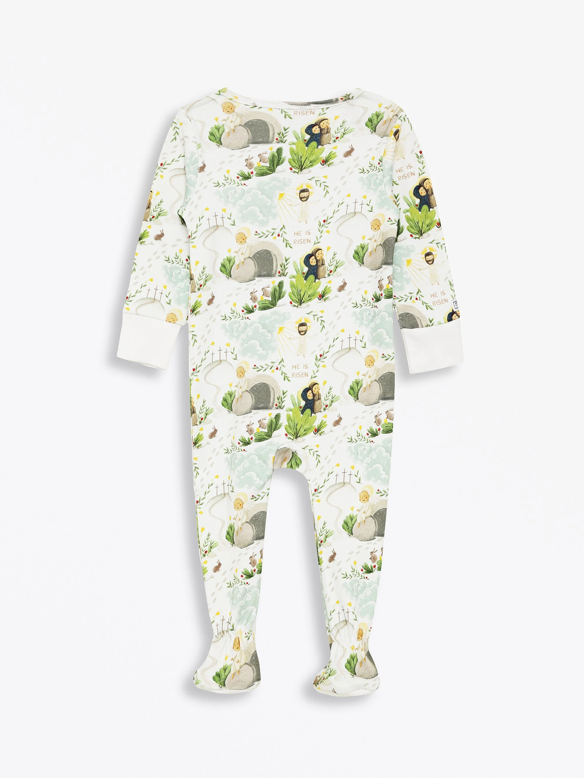 He Is Risen PJ Footed Onesie Cotton - Image 4