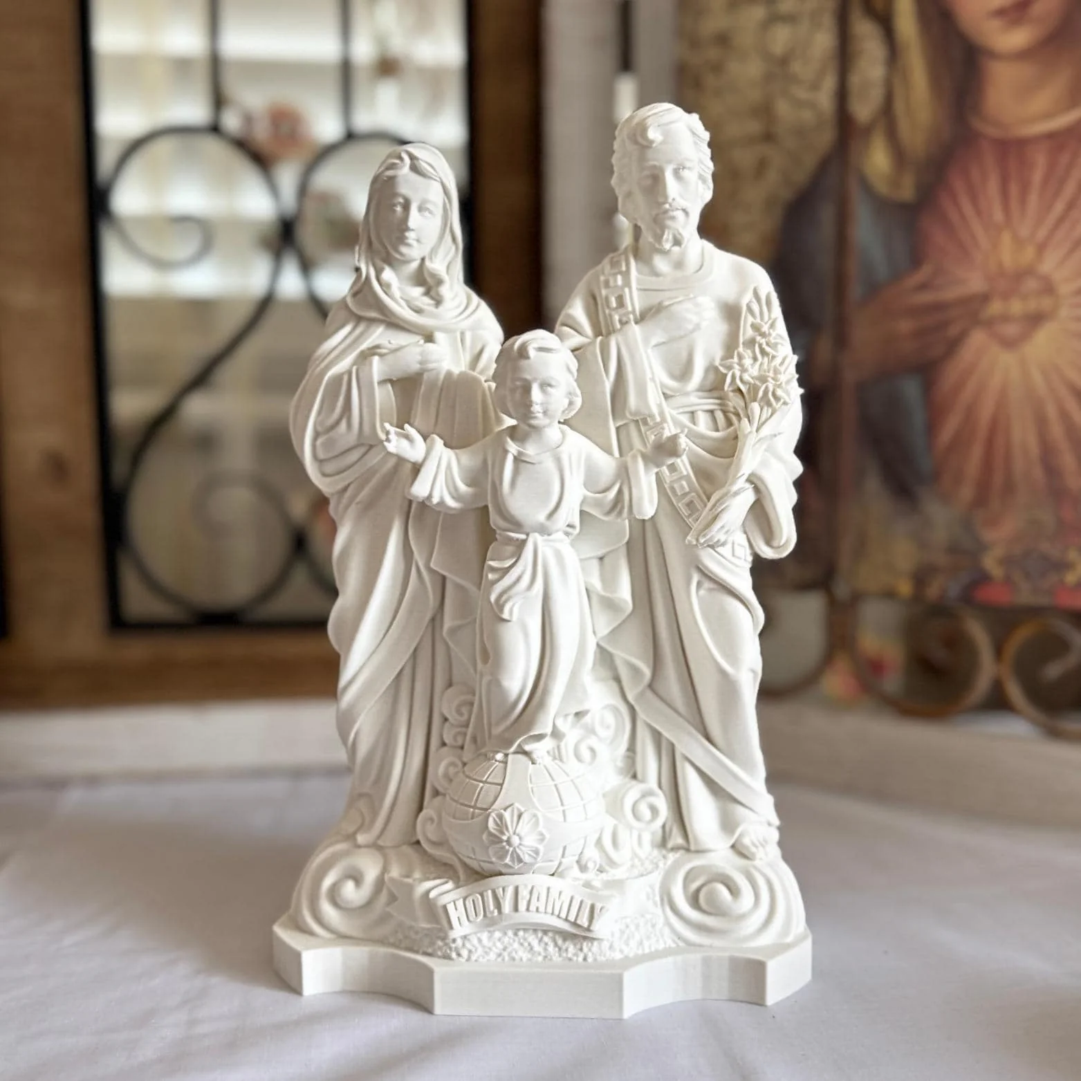 Holy Family Statue Display Stand Alone Statue 3D Printed