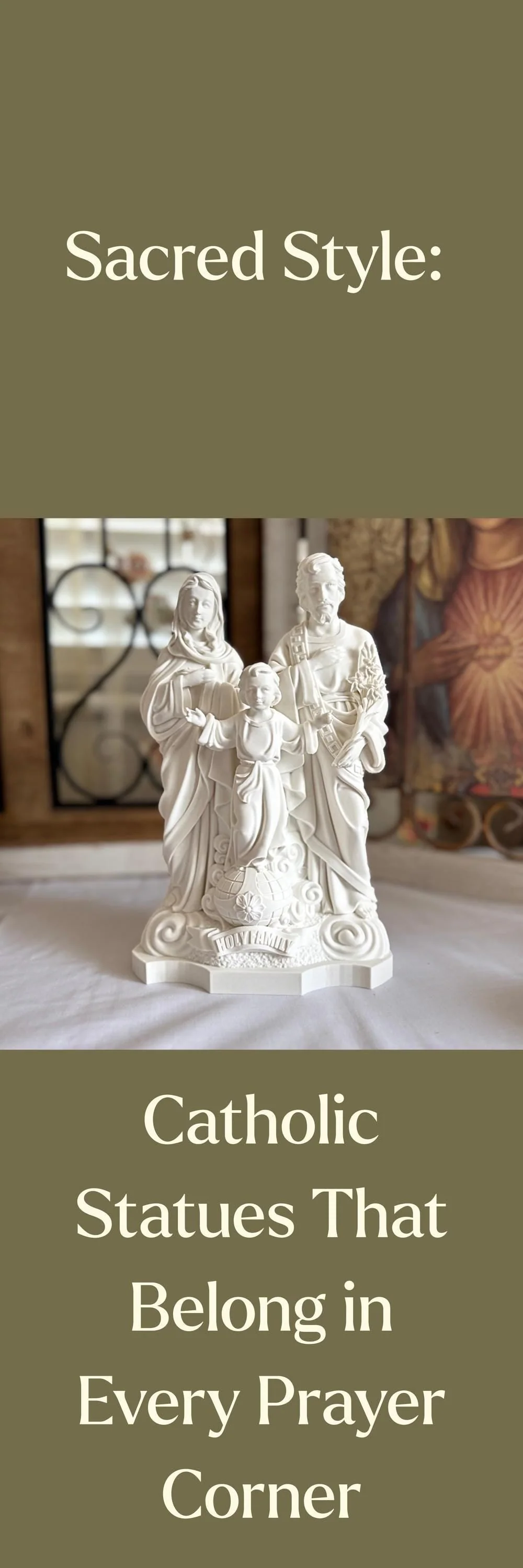 Holy Family Statue Display Stand Alone Statue 3D Printed - Image 10