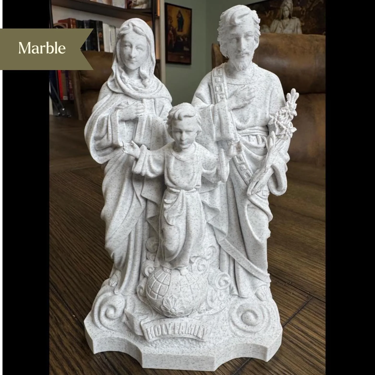 Holy Family Statue Display Stand Alone Statue 3D Printed - Image 3